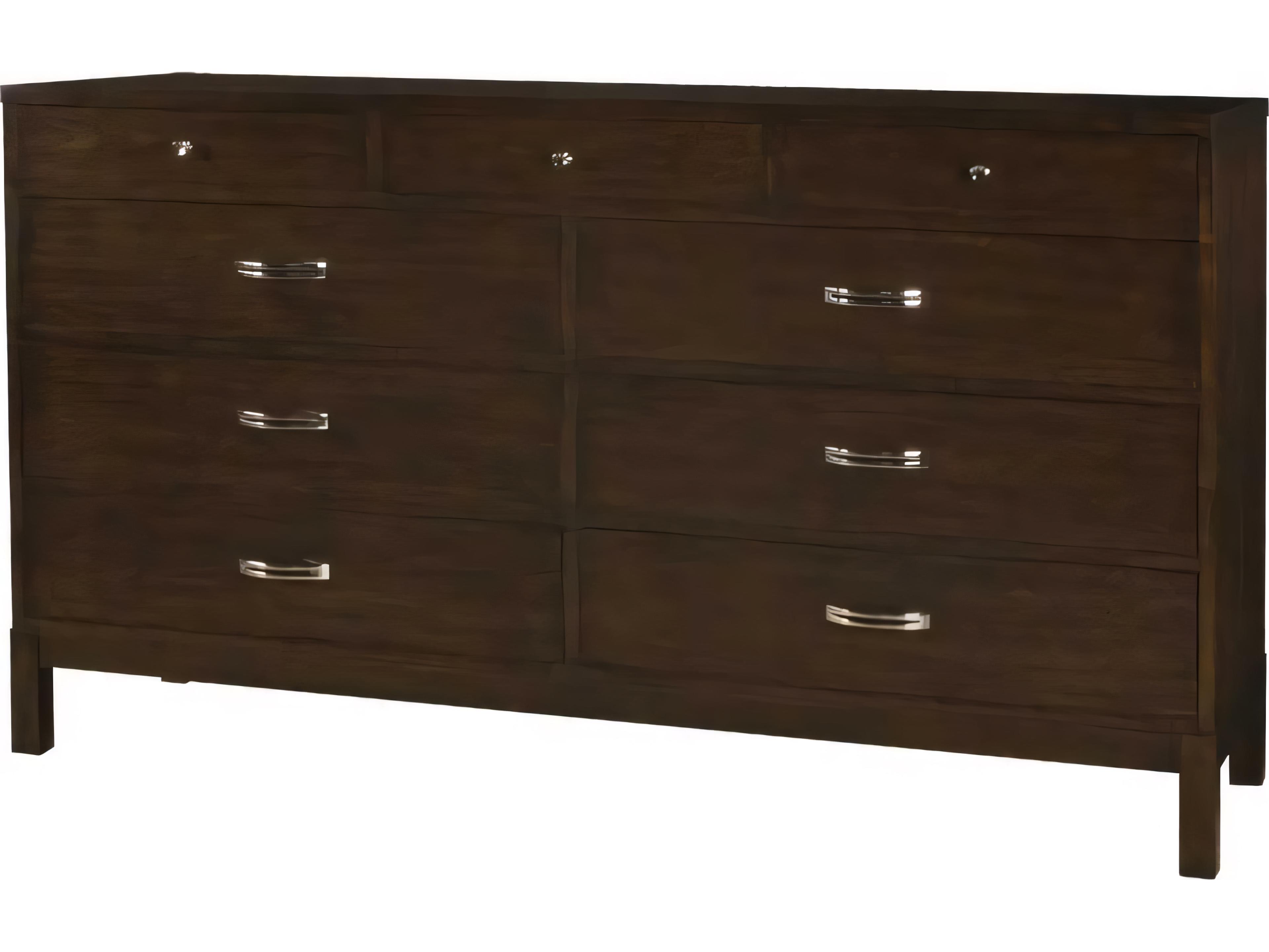 Henkel Harris 9-Drawers Brown Mahogany Wood Dresser