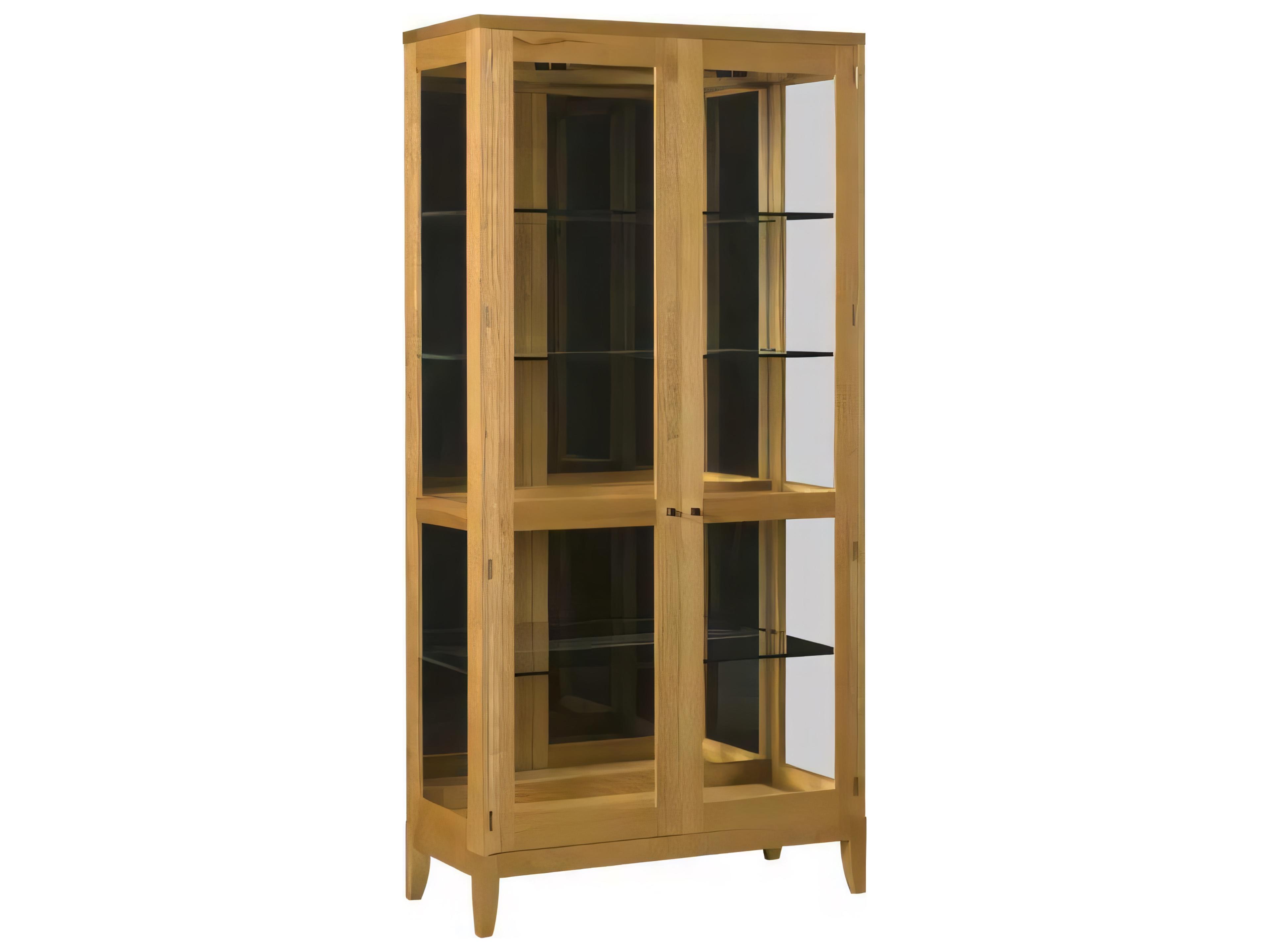 Henkel Harris Mahogany Wood Curio Display Cabinet