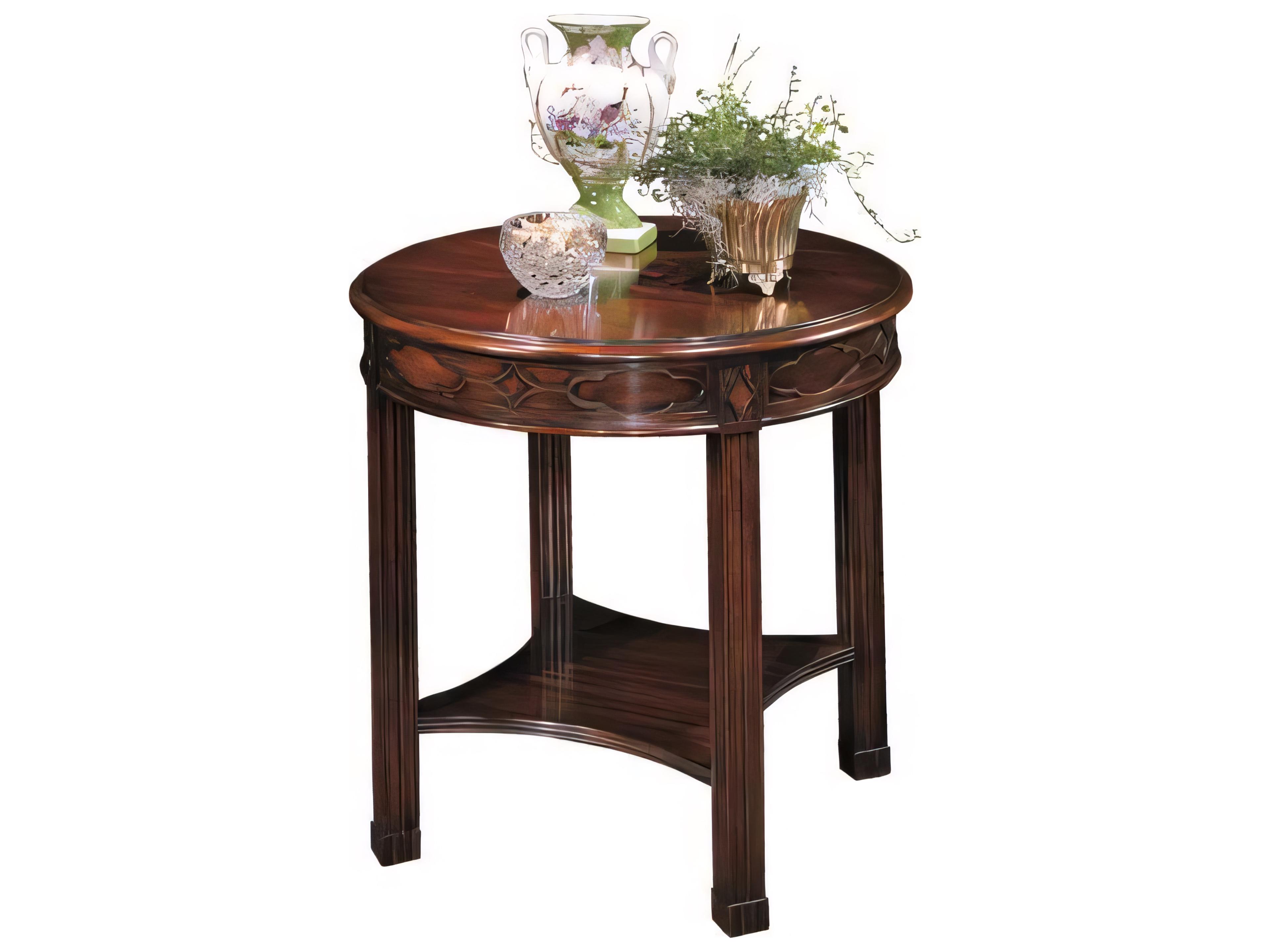 Henkel Harris Round Wood End Table