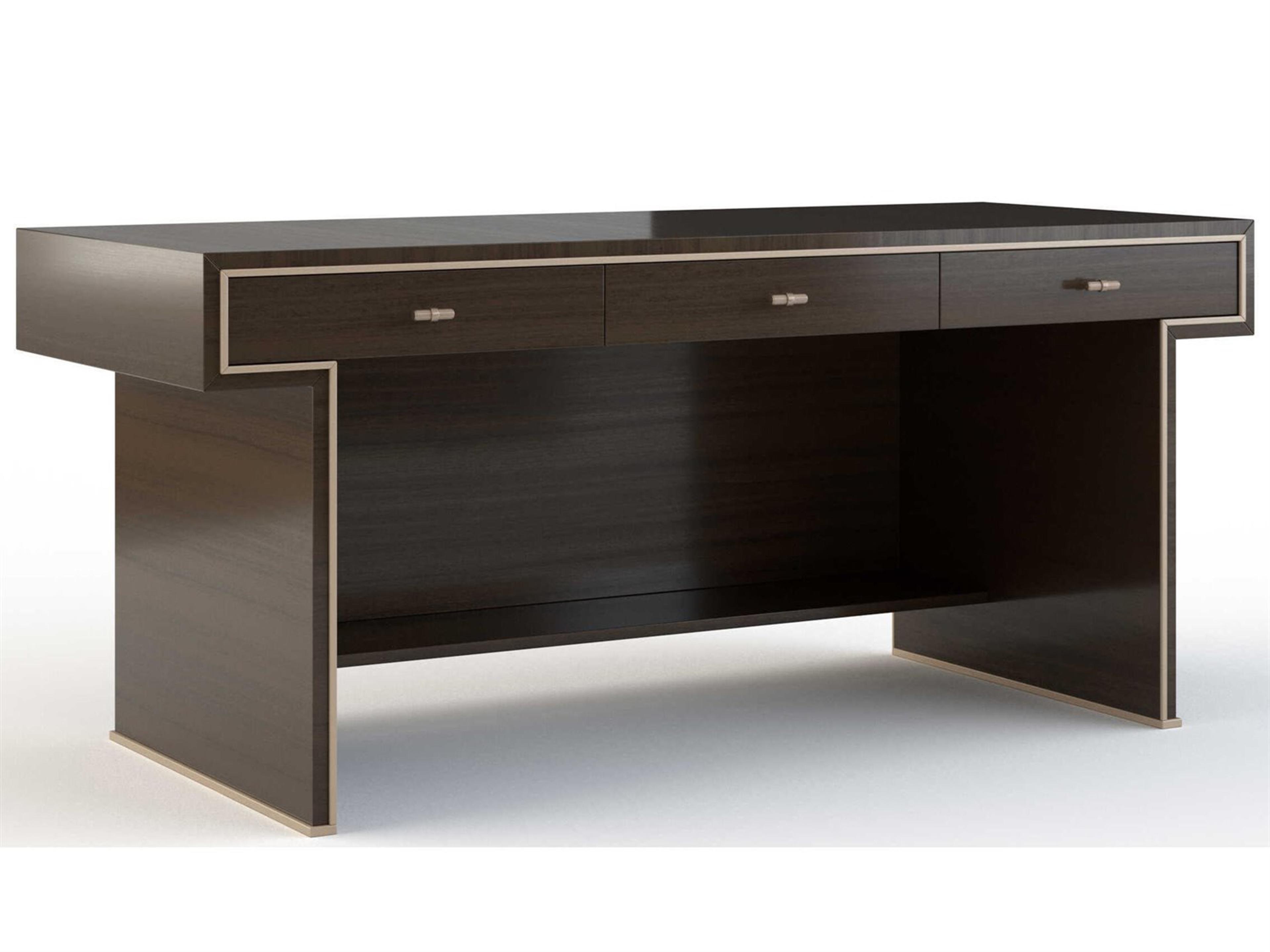 Hickory White Trellis Ember Brown Writing Desk