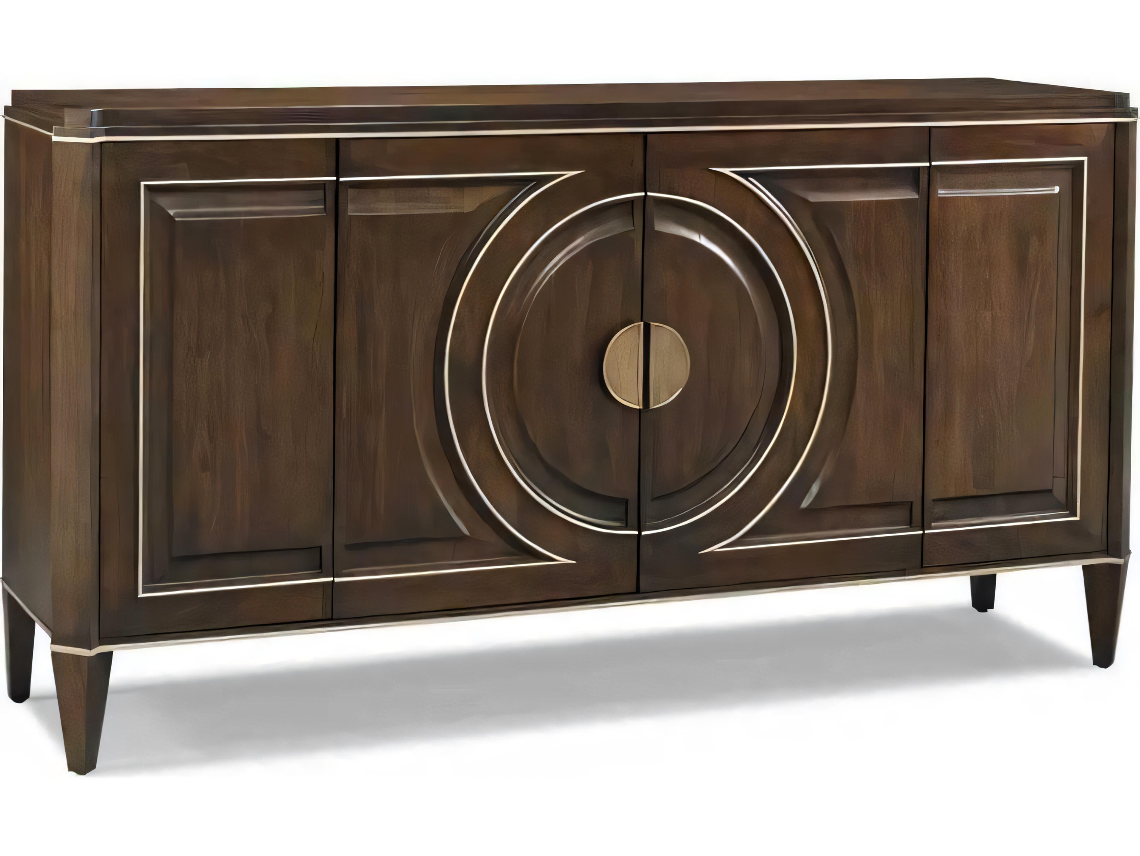 Hickory White Terra Modern 76" Walnut Wood Carob Brown Sideboard