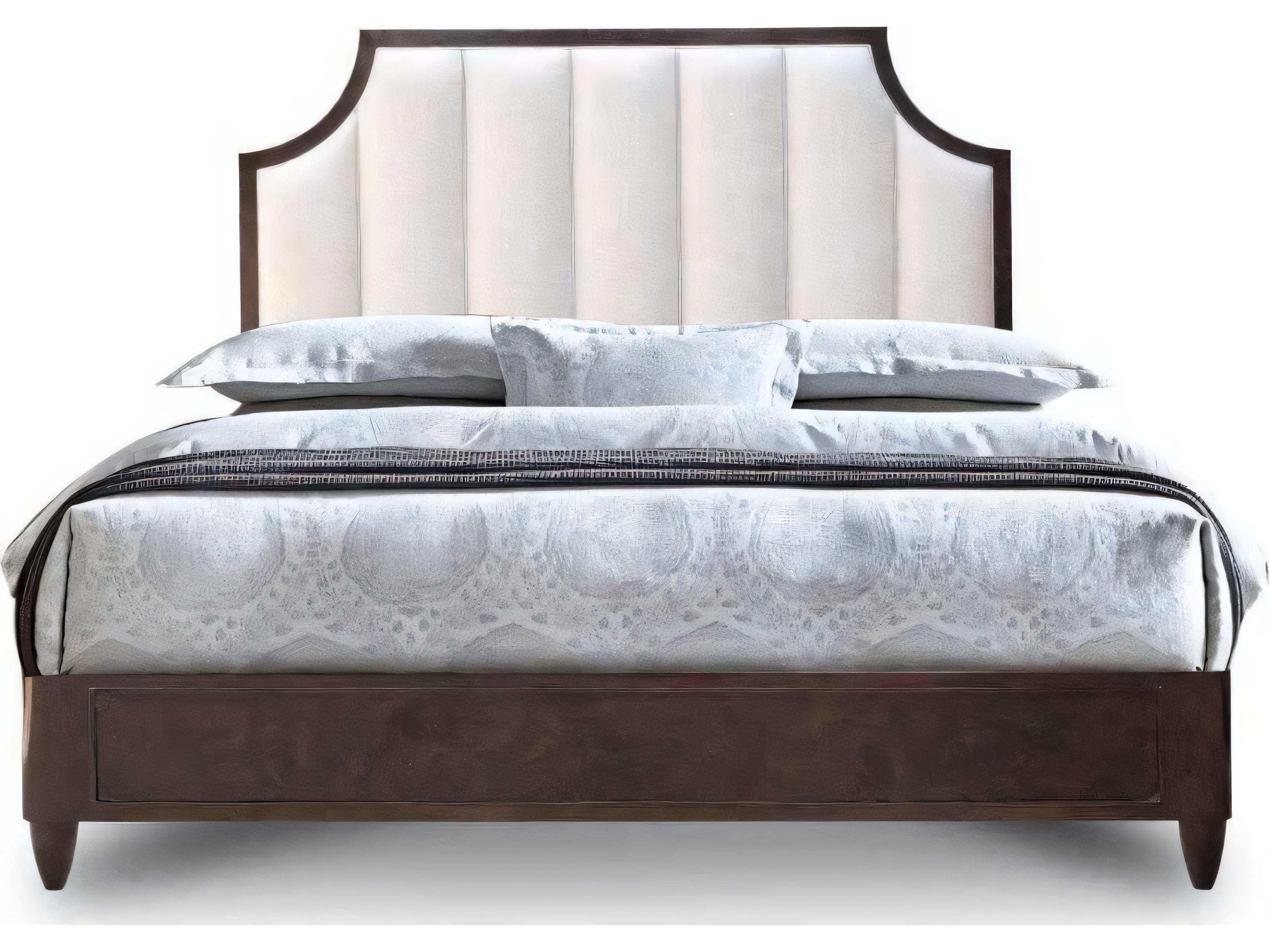 Hickory White Artifex Vuitton Brown Acacia Wood King Platform Bed