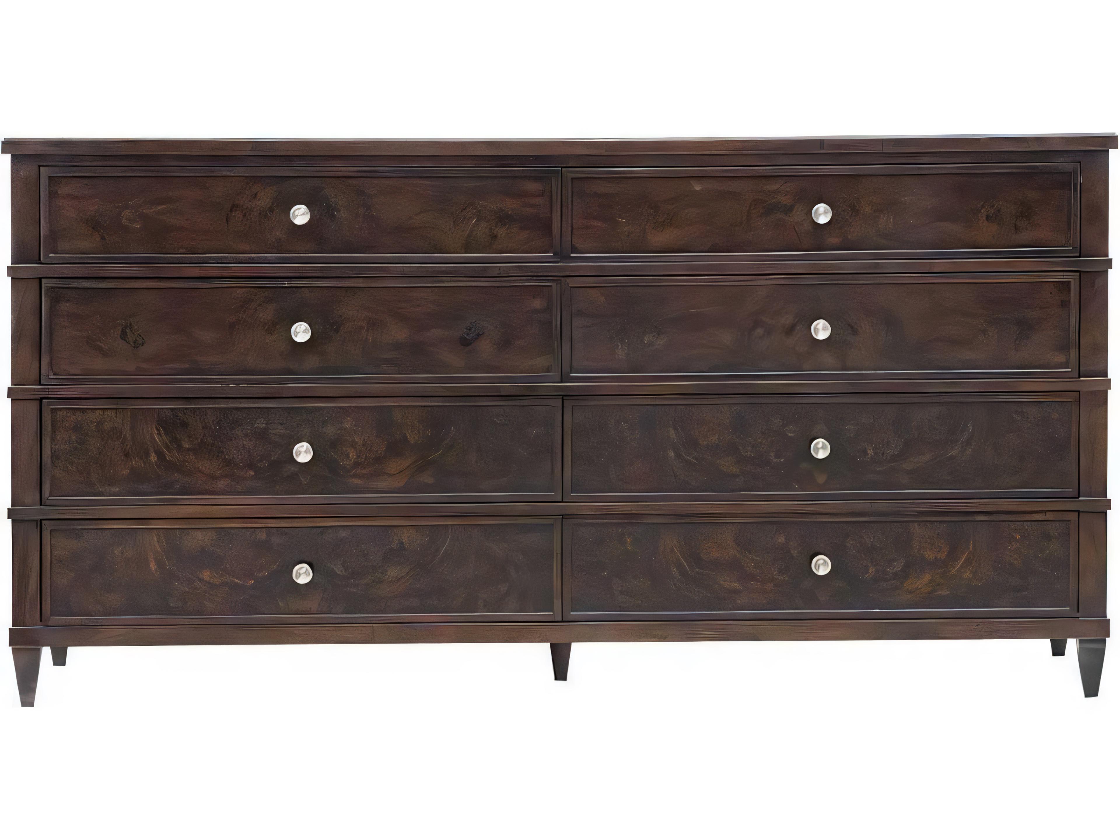 Hickory White Artifex Vuitton Brown 8-Drawer Monet Double Dresser