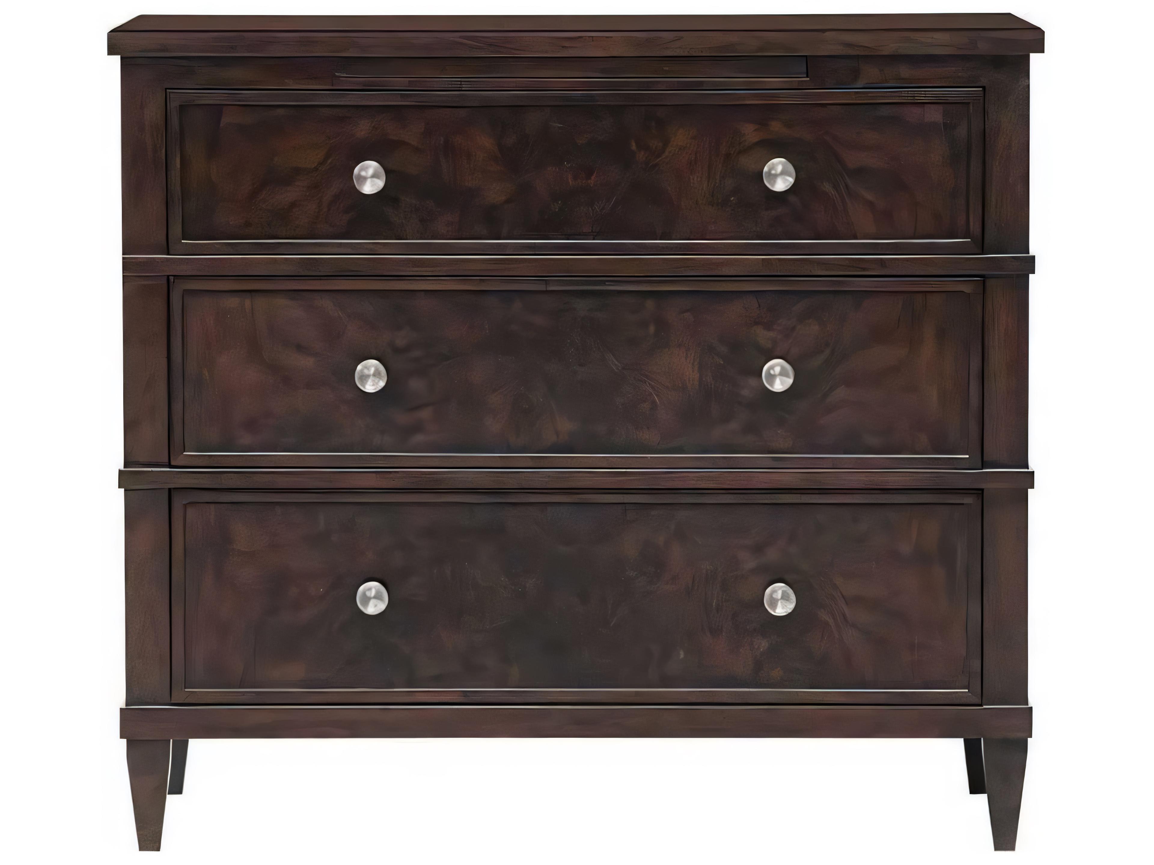 Hickory White Artifex Vuitton Brown 3-Drawer Pablo Accent Chest
