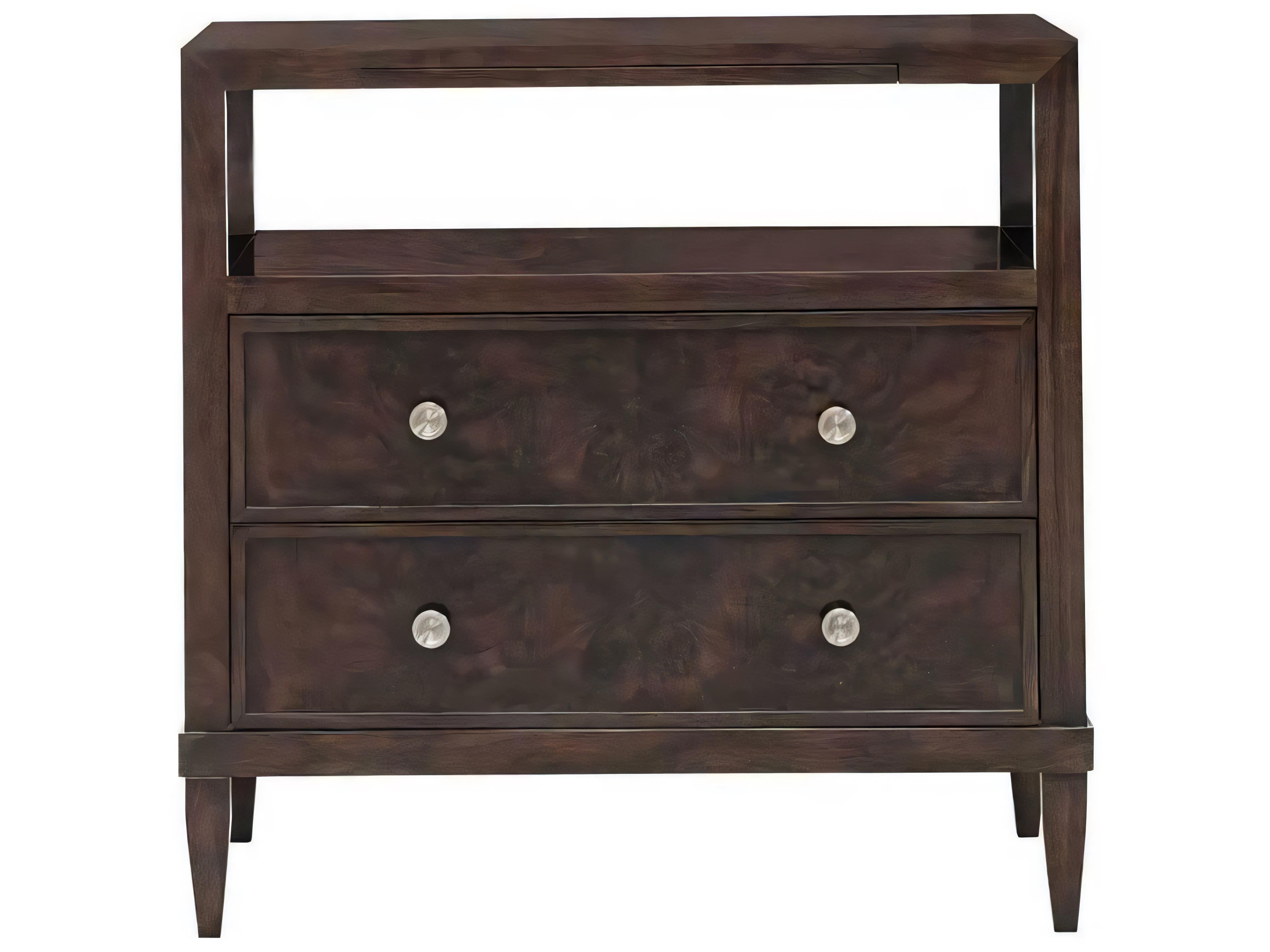 Hickory White Artifex 2-Drawers Vuitton Brown Dali Nightstand