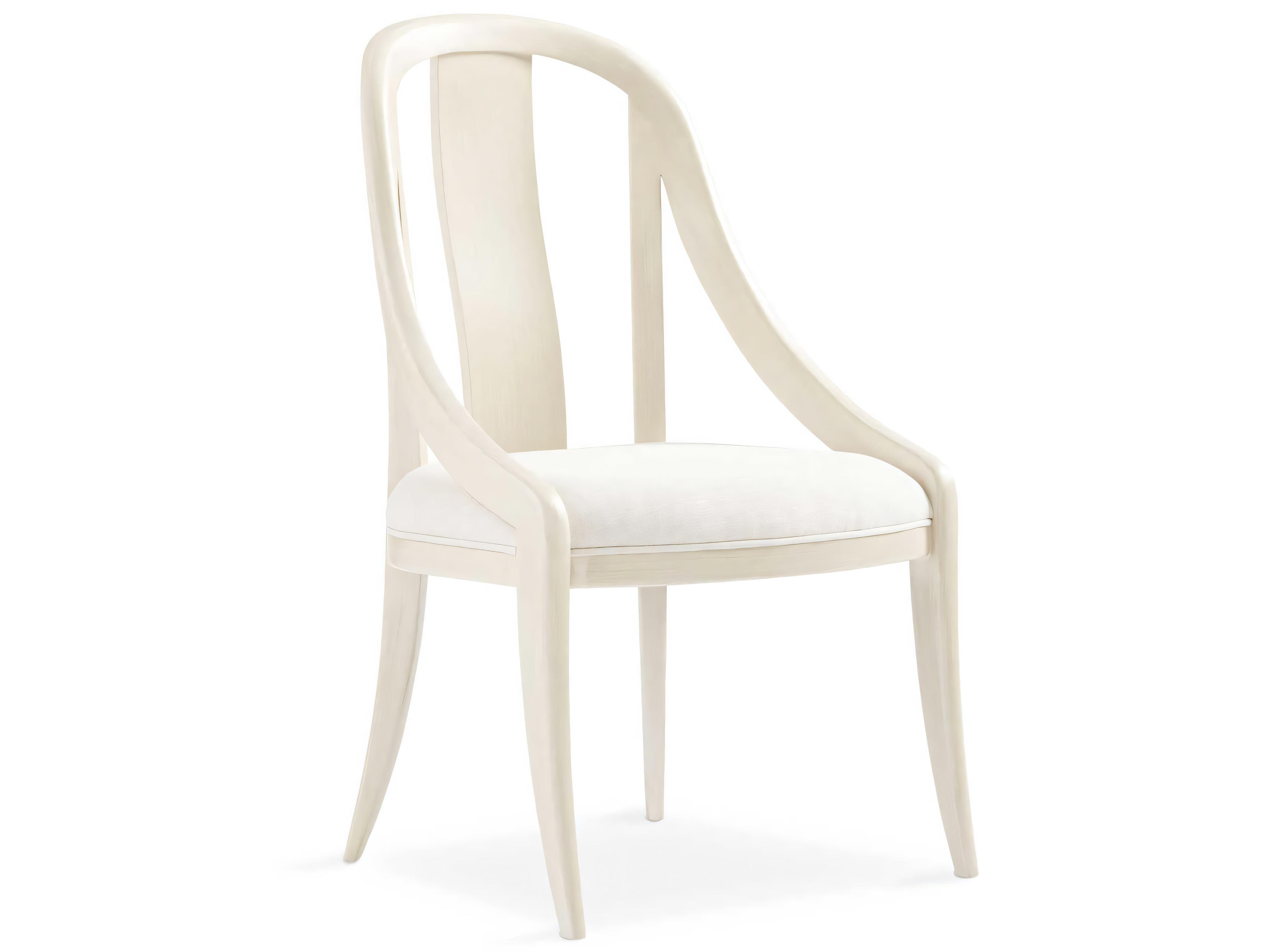 Hickory White Novella Cherry Wood Upholstered Side Dining Chair