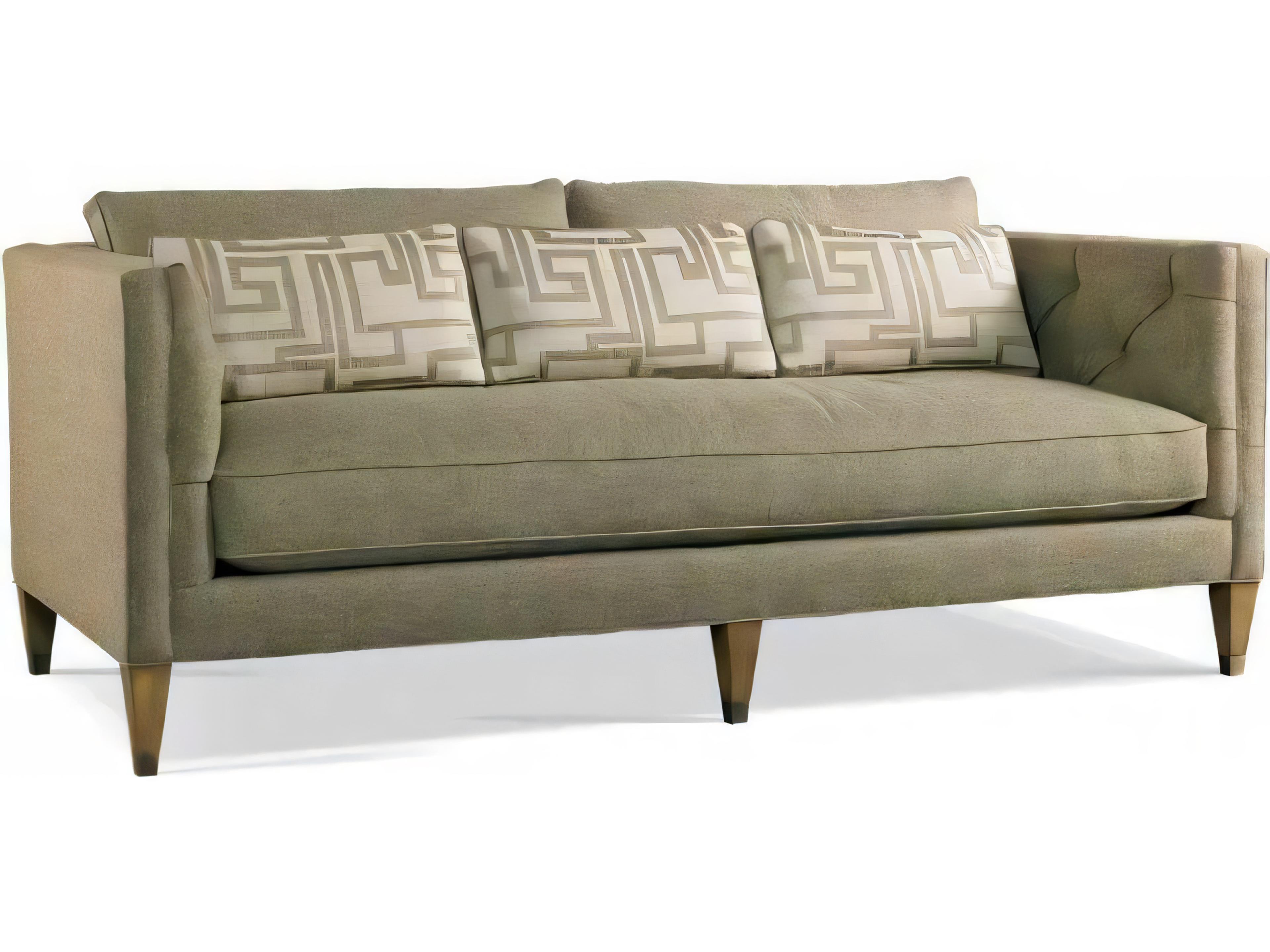Hickory White Custom Elements Upholstery Driftwood Green Upholstered Sofa