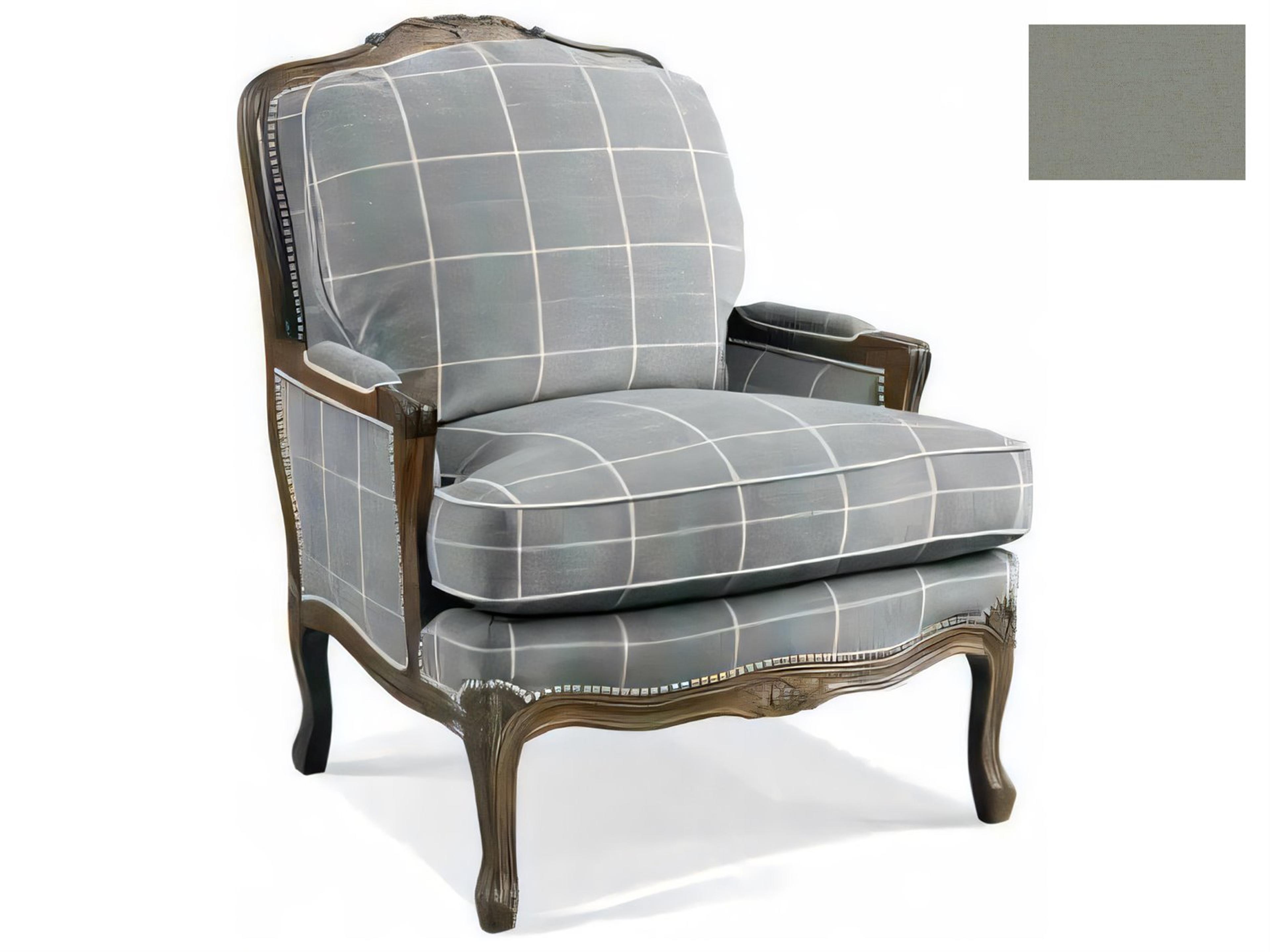 Hickory White Custom Elements Upholstery Gray Fabric Accent Chair