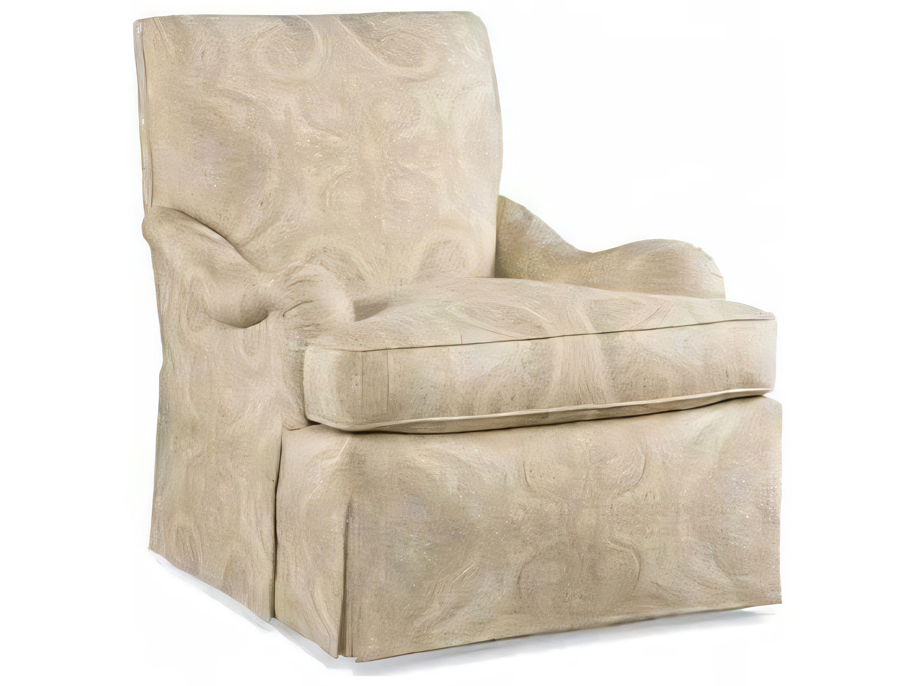 Hickory White Custom Elements Upholstery Swivel Fabric Accent Chair