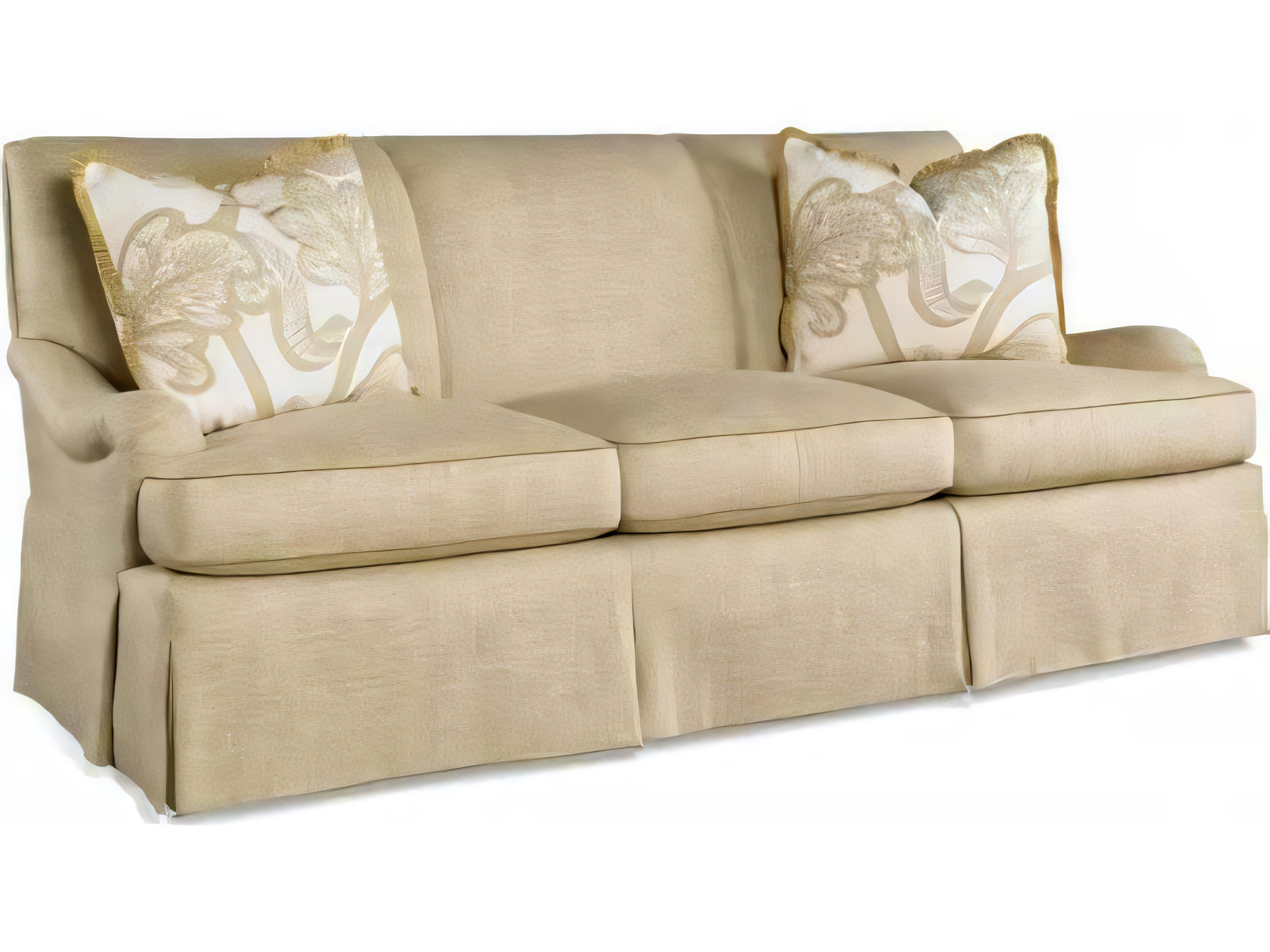 Hickory White Custom Elements Upholstery Beige Upholstered Sofa