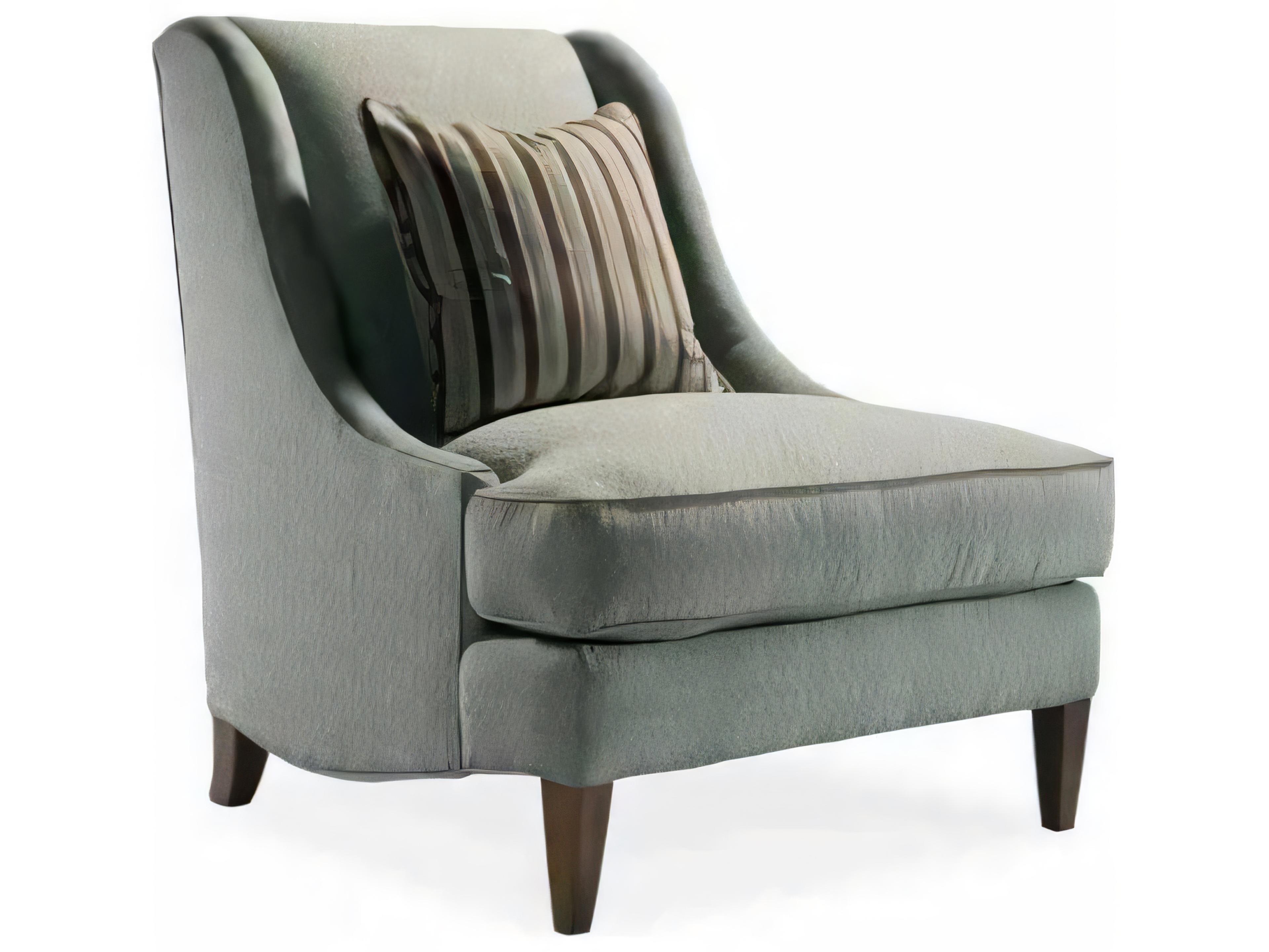 Hickory White Custom Elements Upholstery Gray Fabric Armless Accent Chair