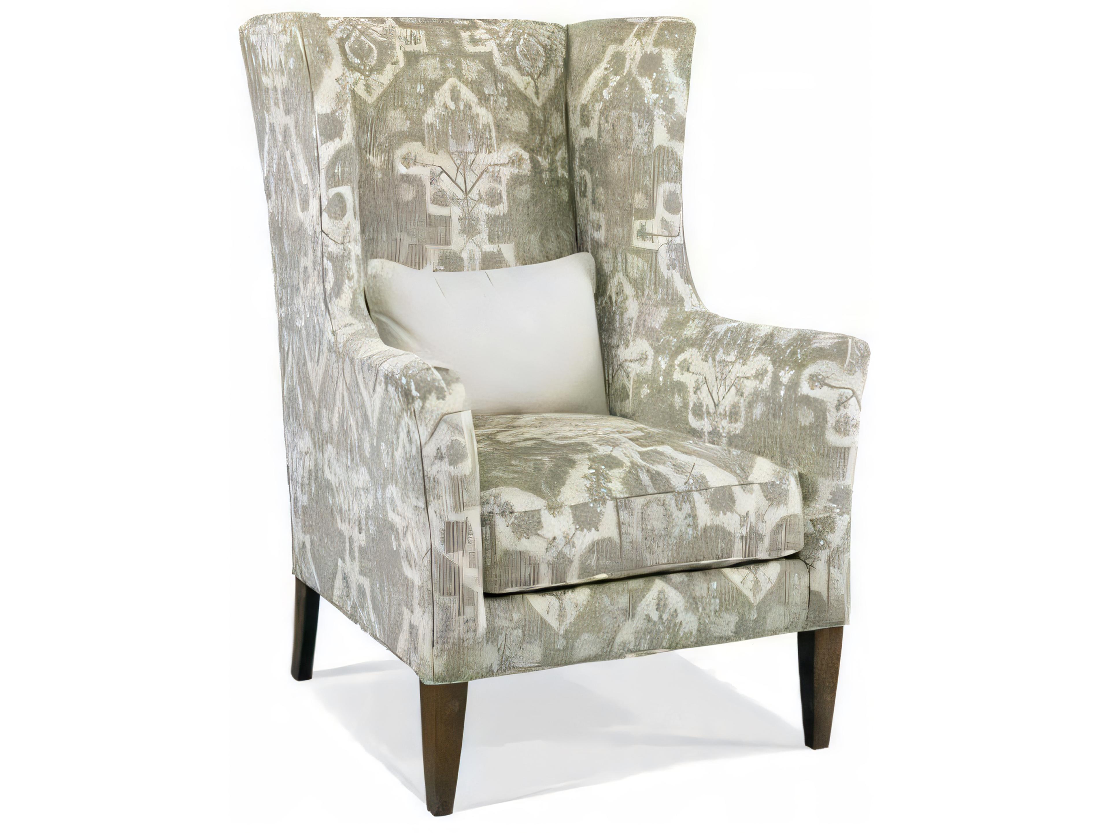 Hickory White Custom Elements Upholstery Fabric Wing Accent Chair