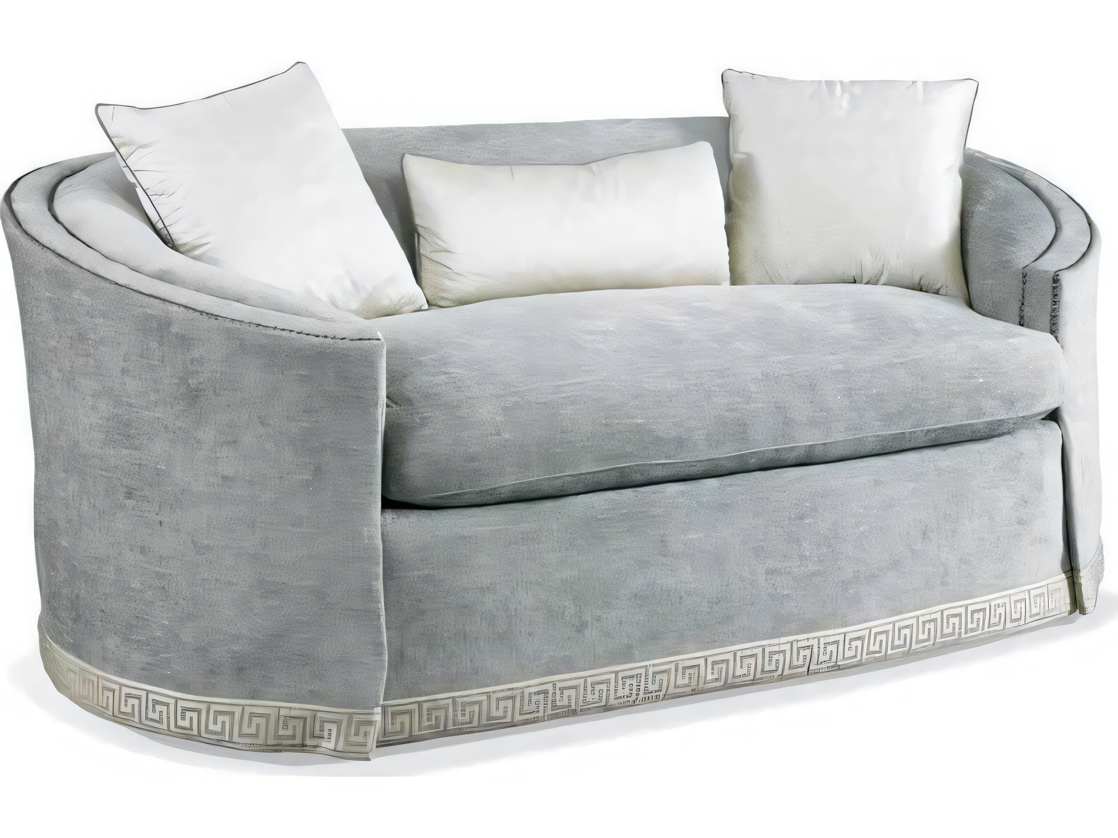 Hickory White Custom Elements Upholstery Gray Upholstered Loveseat