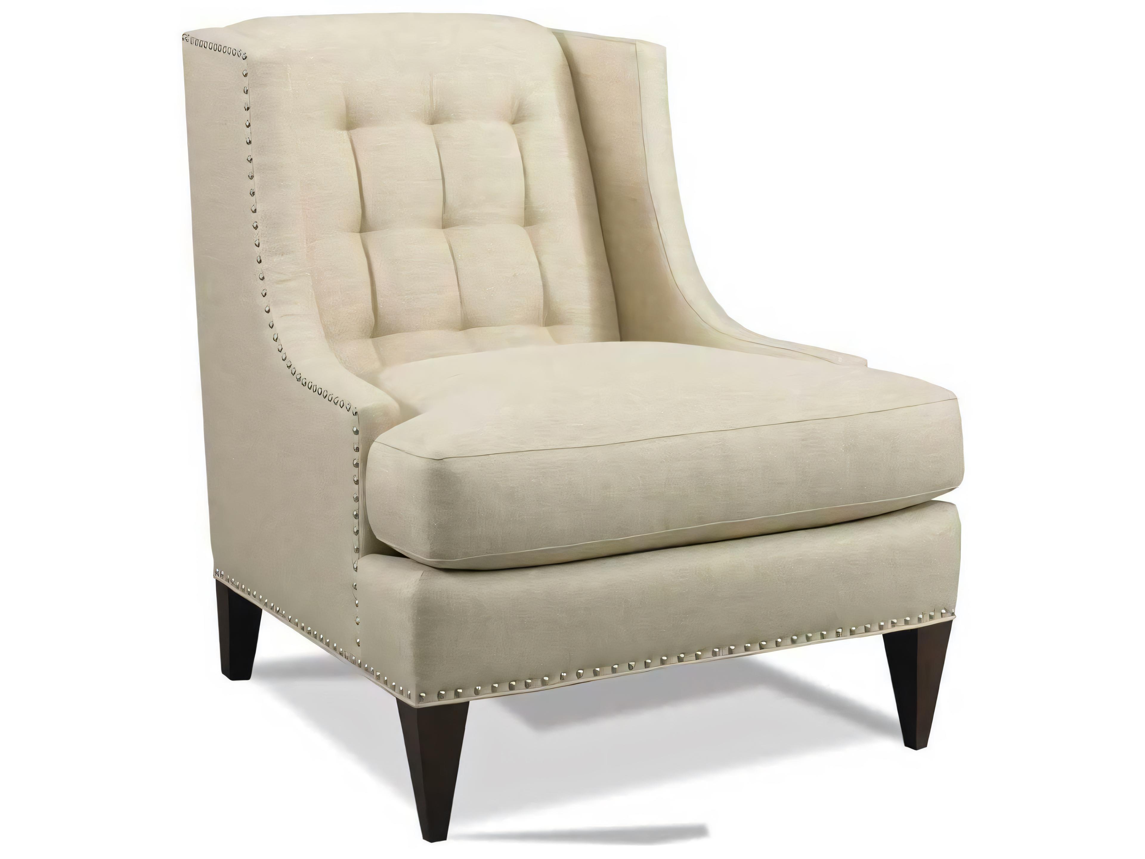 Hickory White Custom Elements Upholstery Beige Fabric Accent Chair