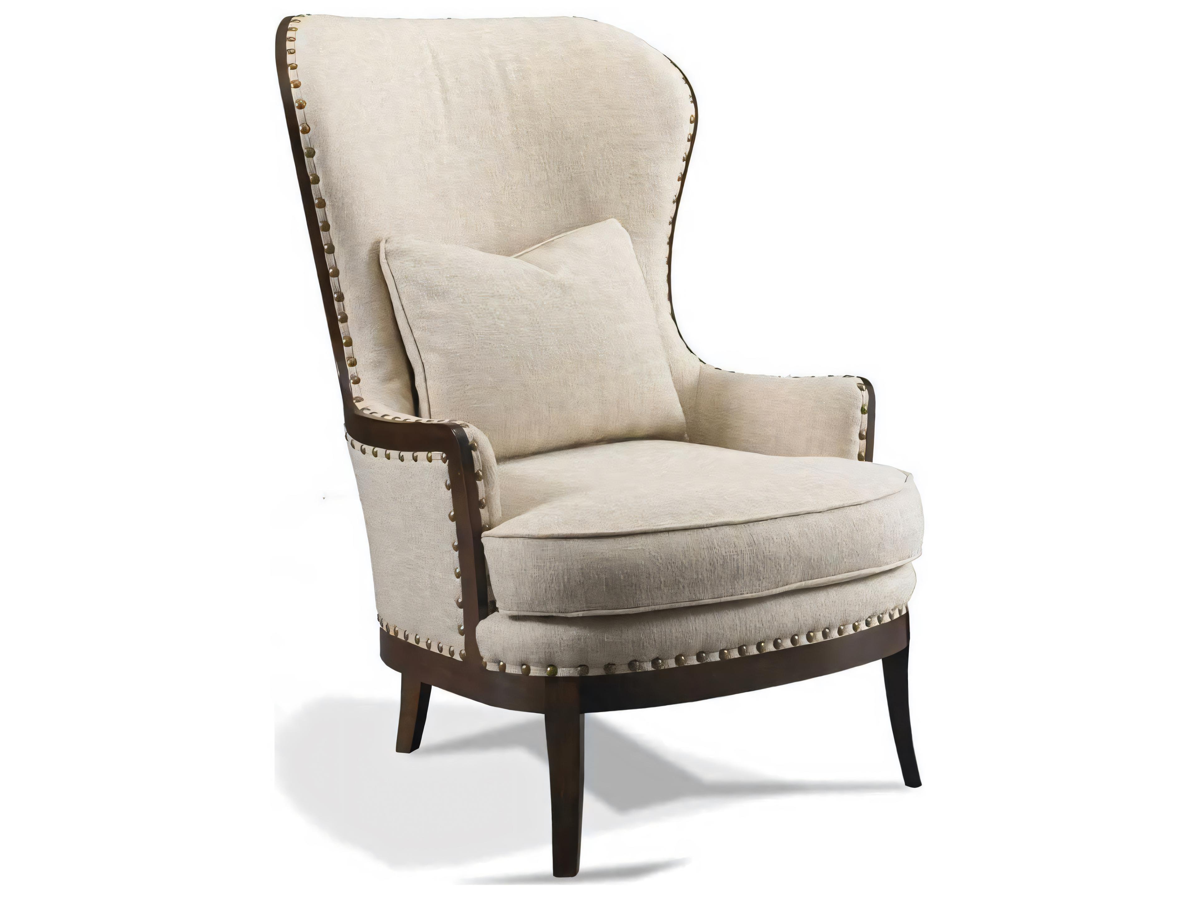 Hickory White Custom Elements Upholstery Beige Fabric Accent Chair