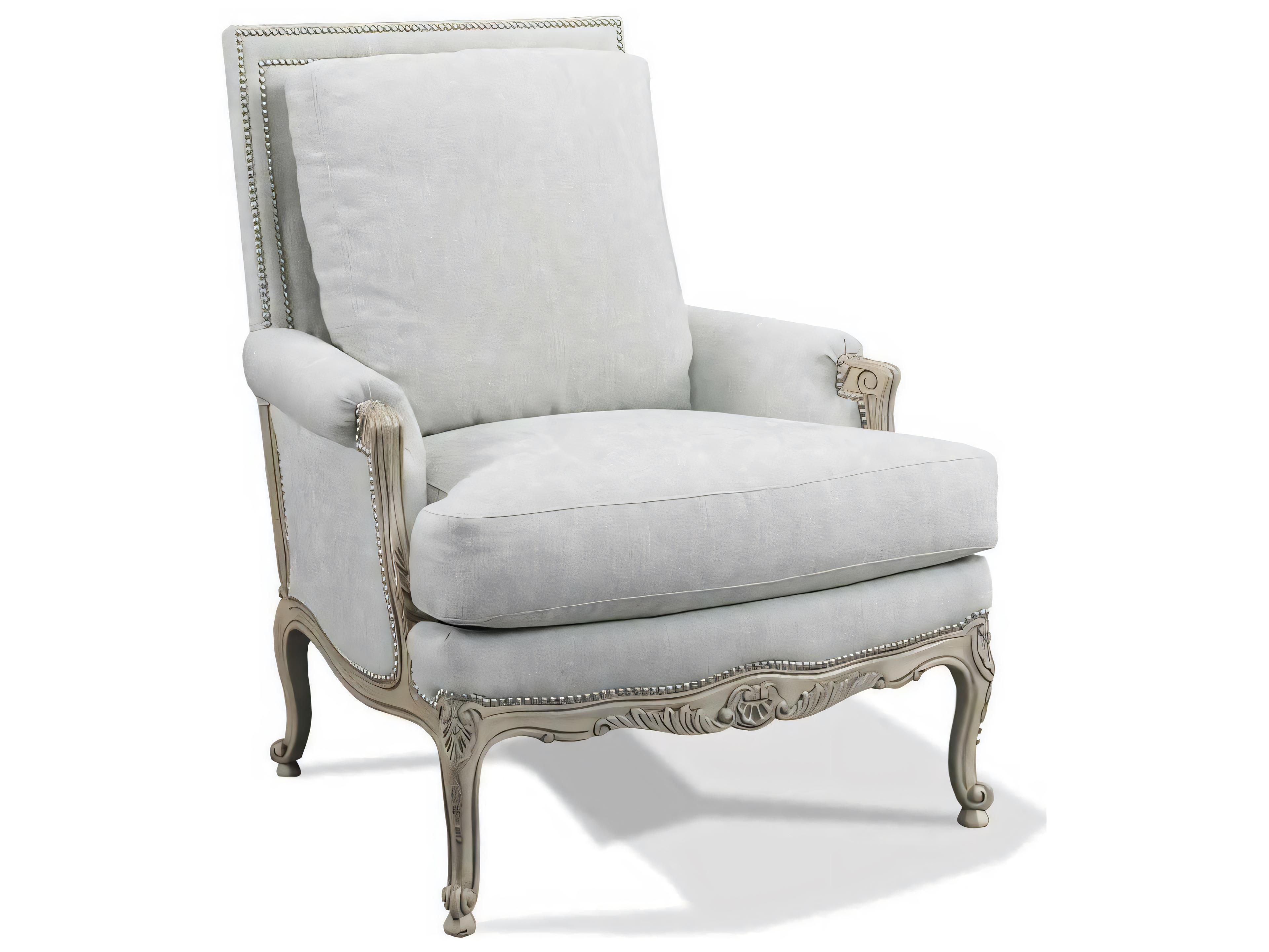Hickory White Custom Elements Upholstery Blue Fabric Accent Chair