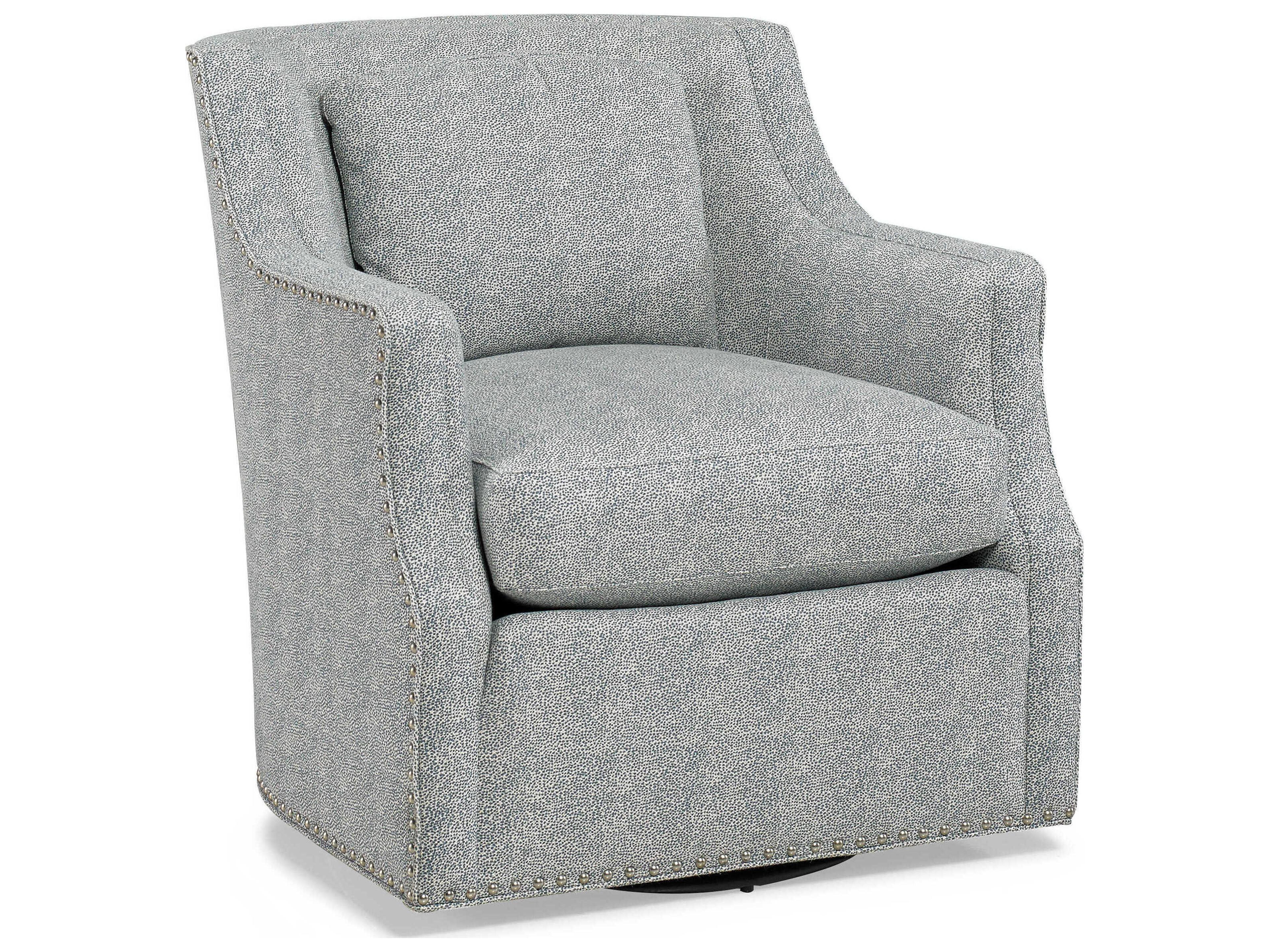 Hickory White Knee Arm Swivel Accent Chair