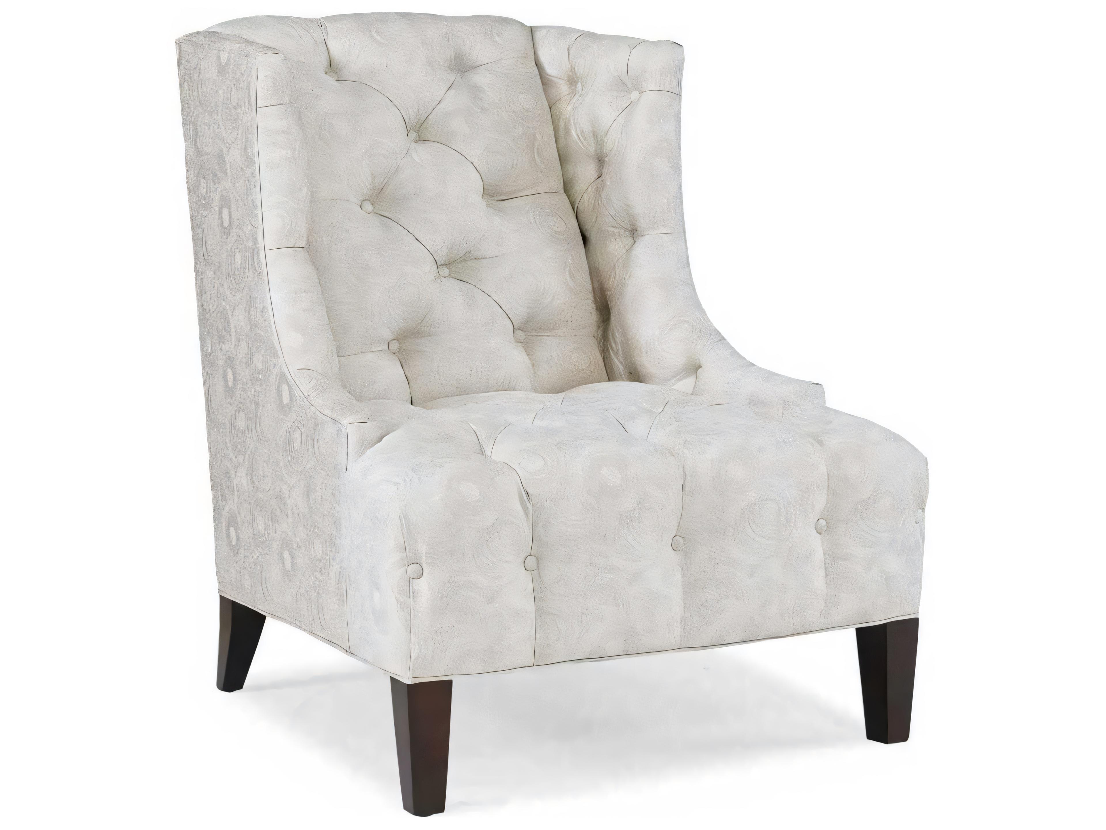 Hickory White Custom Elements Upholstery Cream Fabric Gabrielle Accent Chair