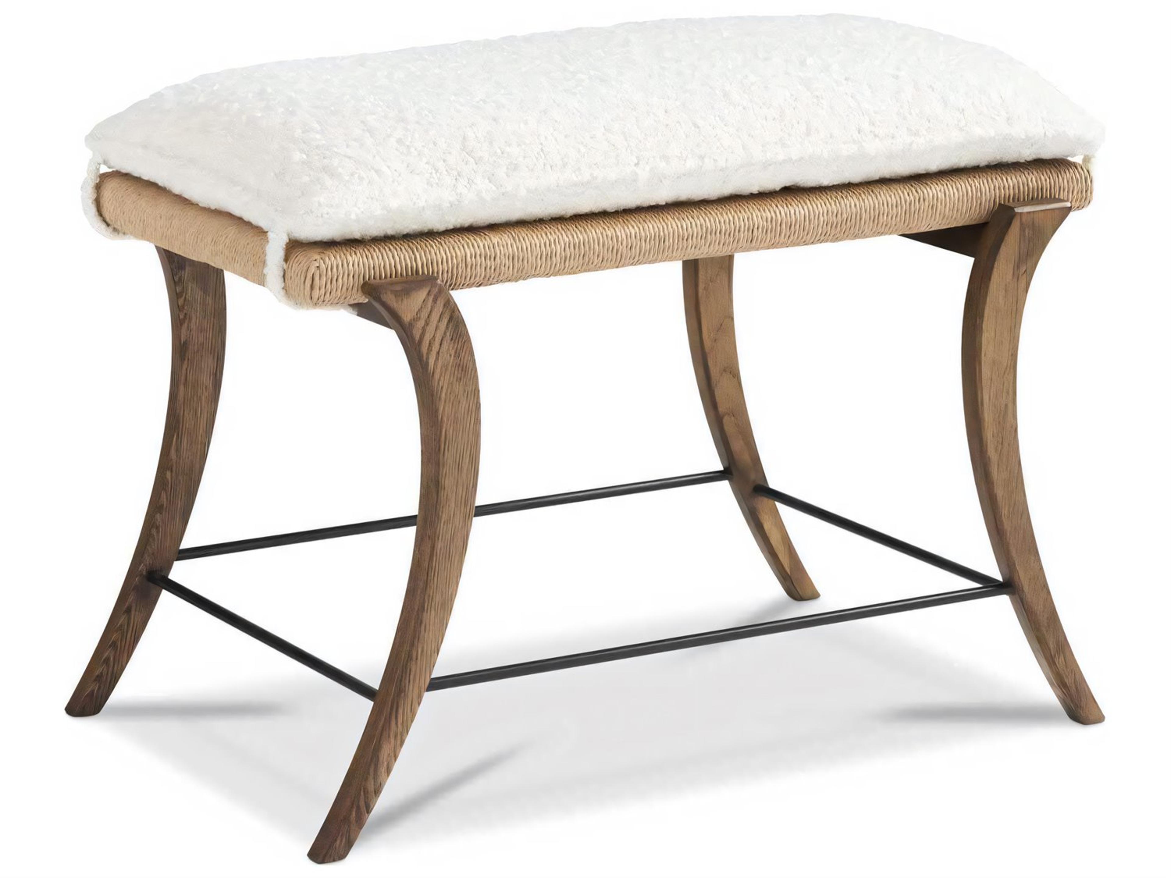 Hickory White Revival Oak Brown Amelia Accent Bench
