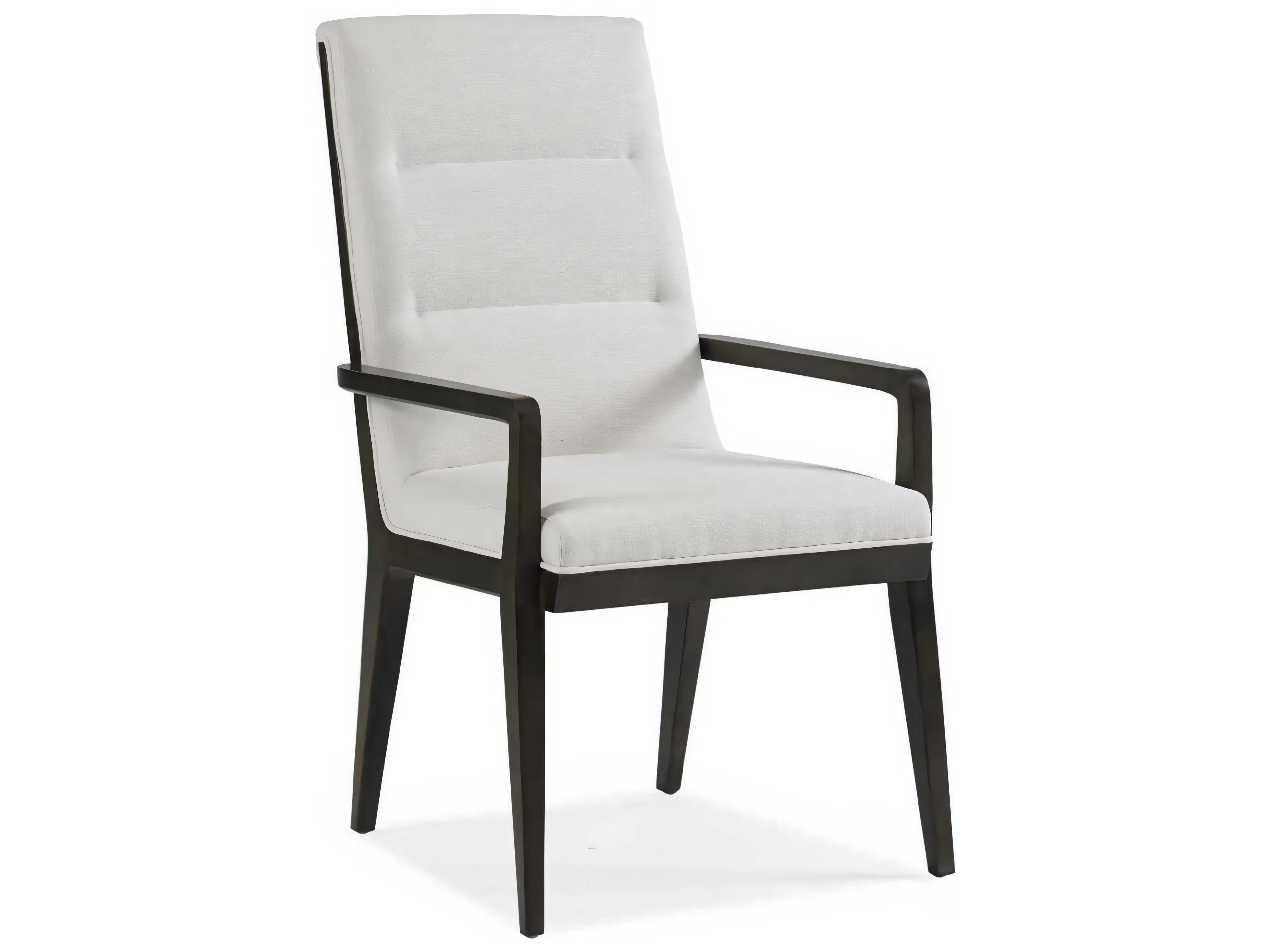 Hickory White Oasis Beech Wood Upholstered Ellena Arm Dining Chair