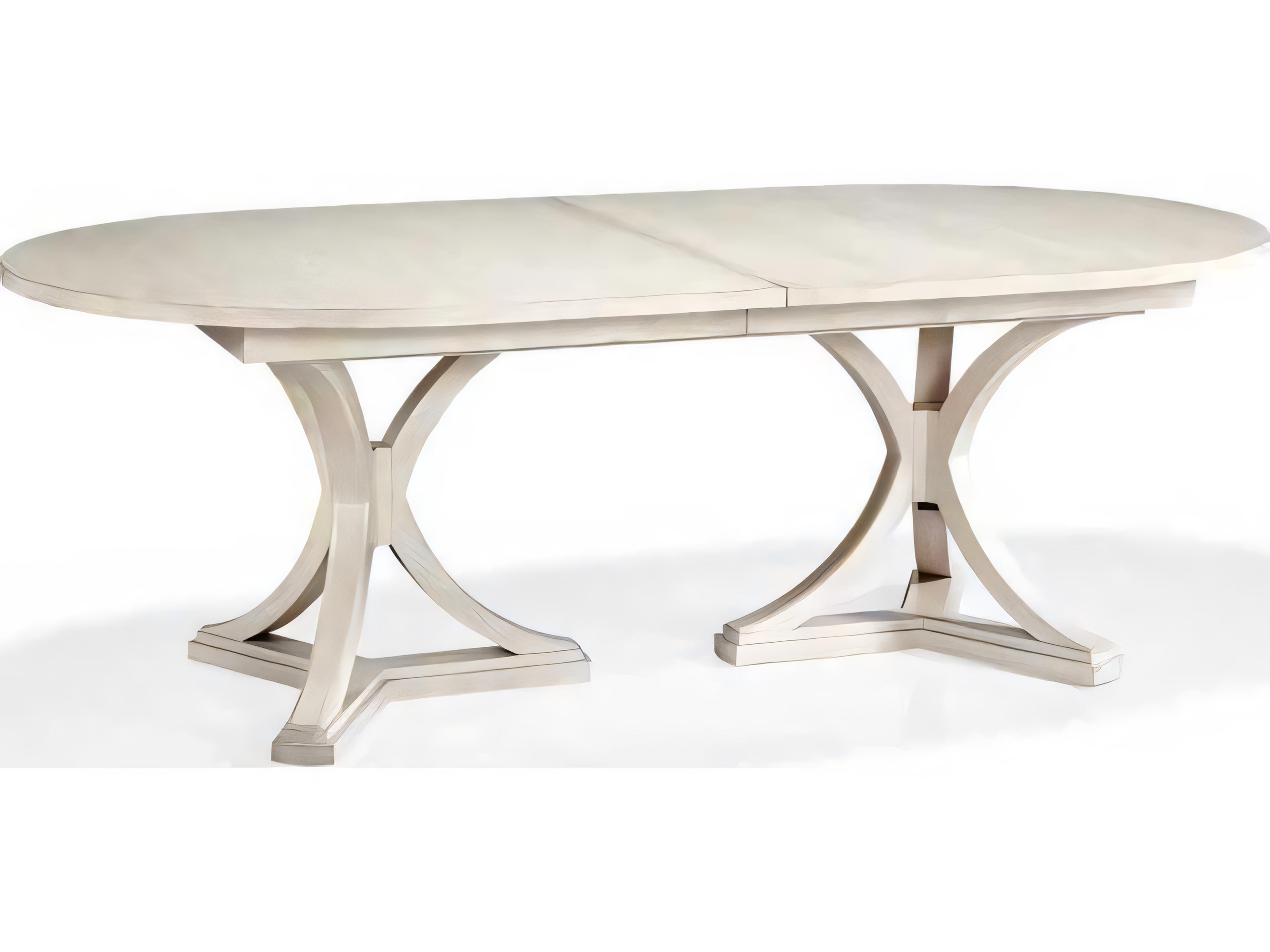 Hickory White Journey The World Oval Wood Springbok Dining Table