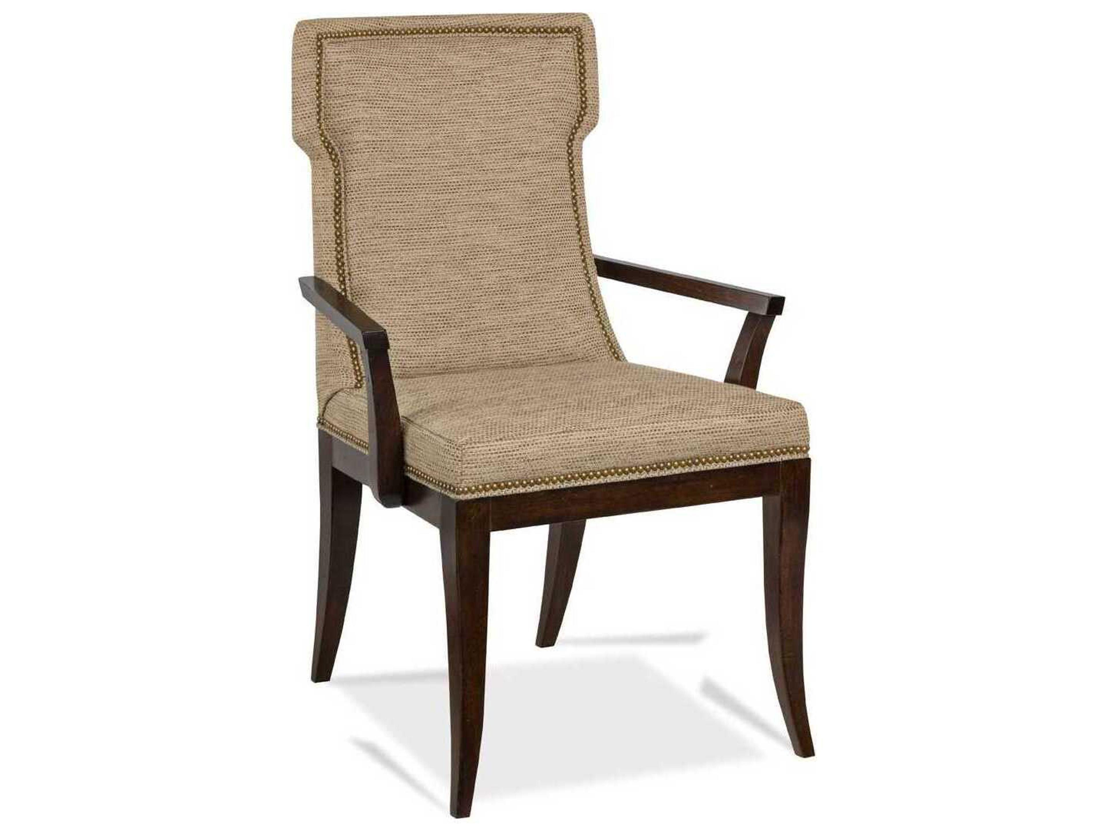 Hickory White A La Carte Maple Wood Beige Kistler Klismos Arm Dining Chair