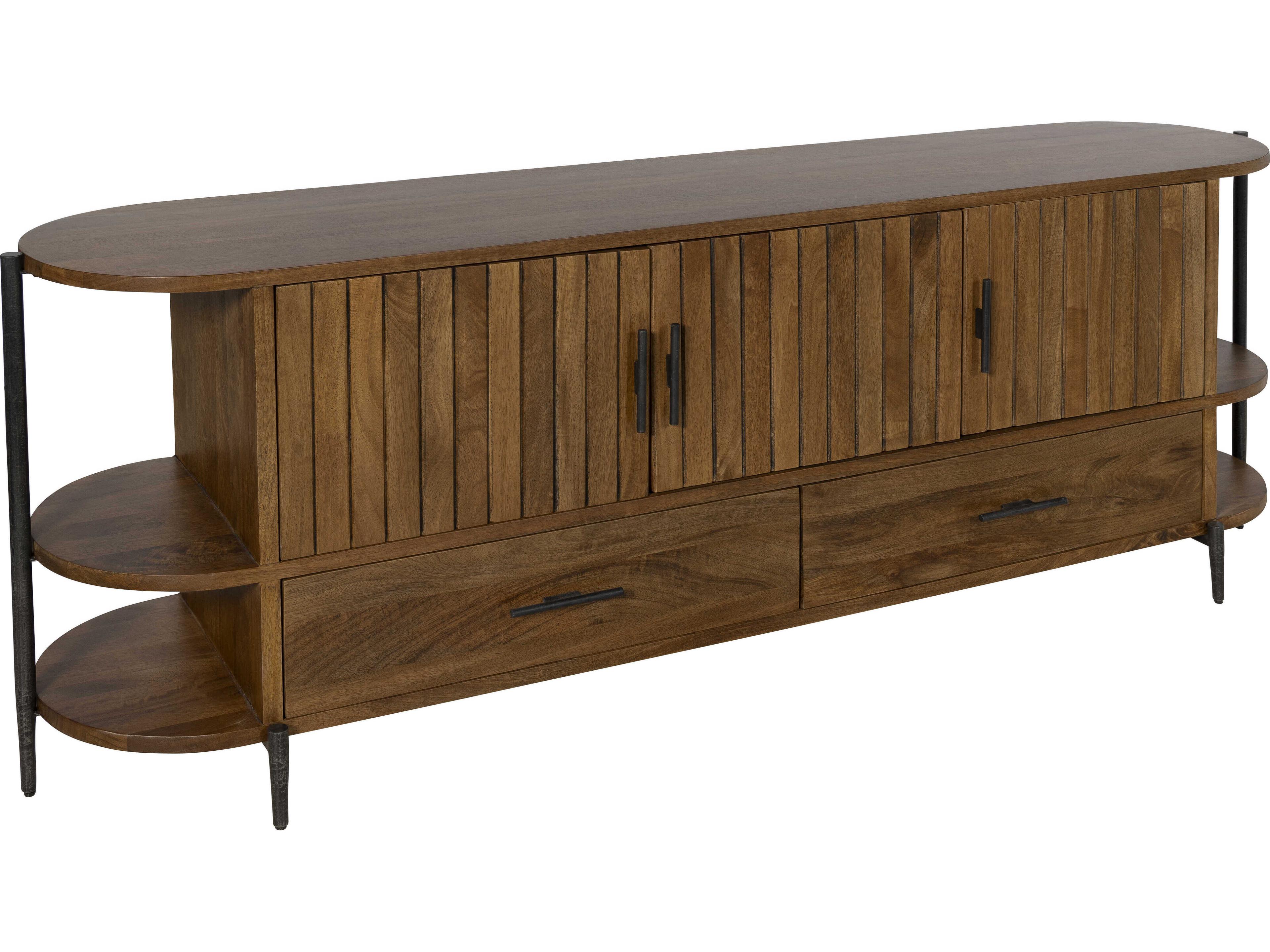 Hekman 71" Mango Wood Bedford Dark Brown Sideboard