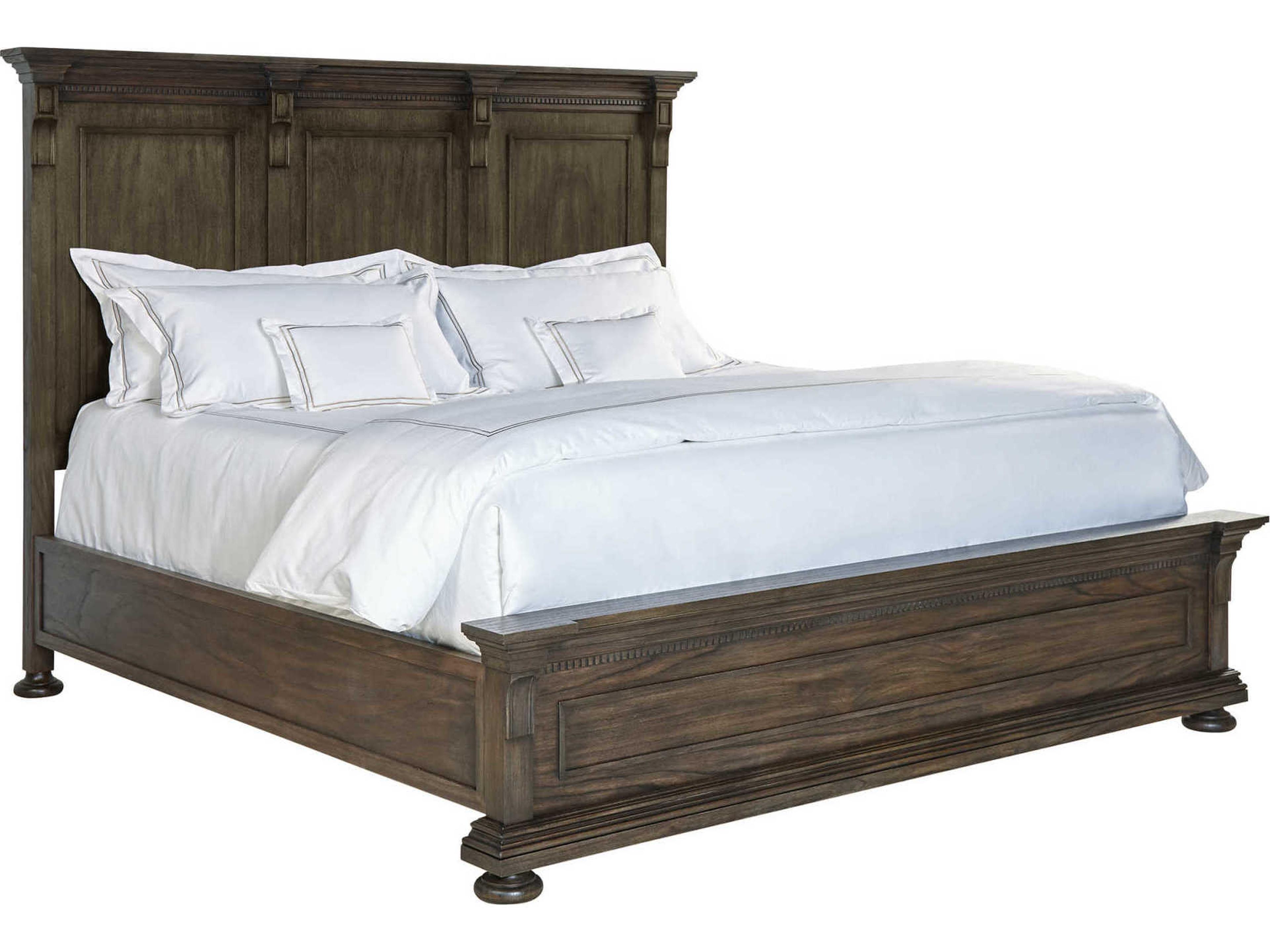 Hekman Wellington Java Brown Mindi Wood Queen Panel Bed