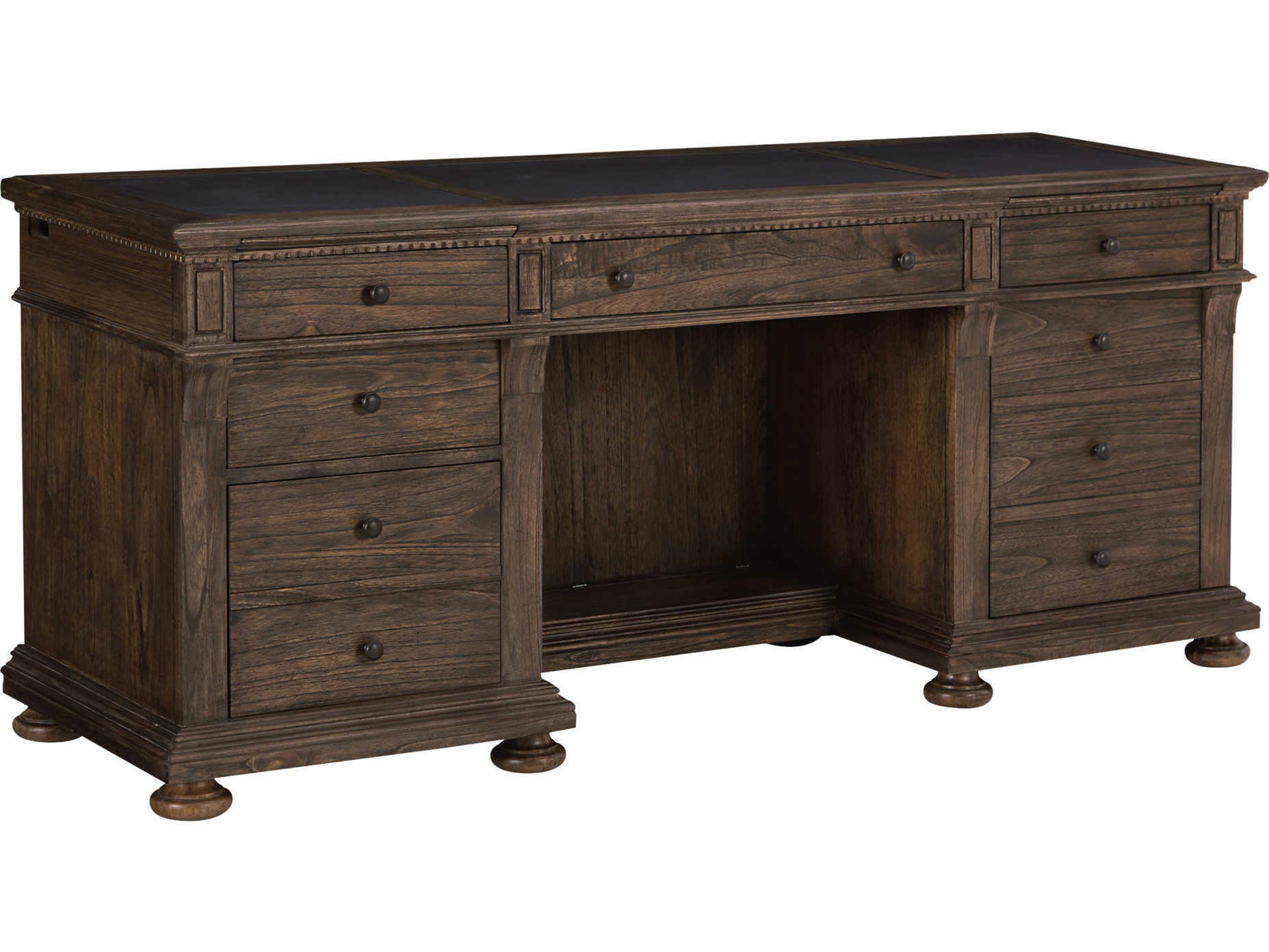 Hekman Home Office Java Brown Mindi Wood Credenza Desk