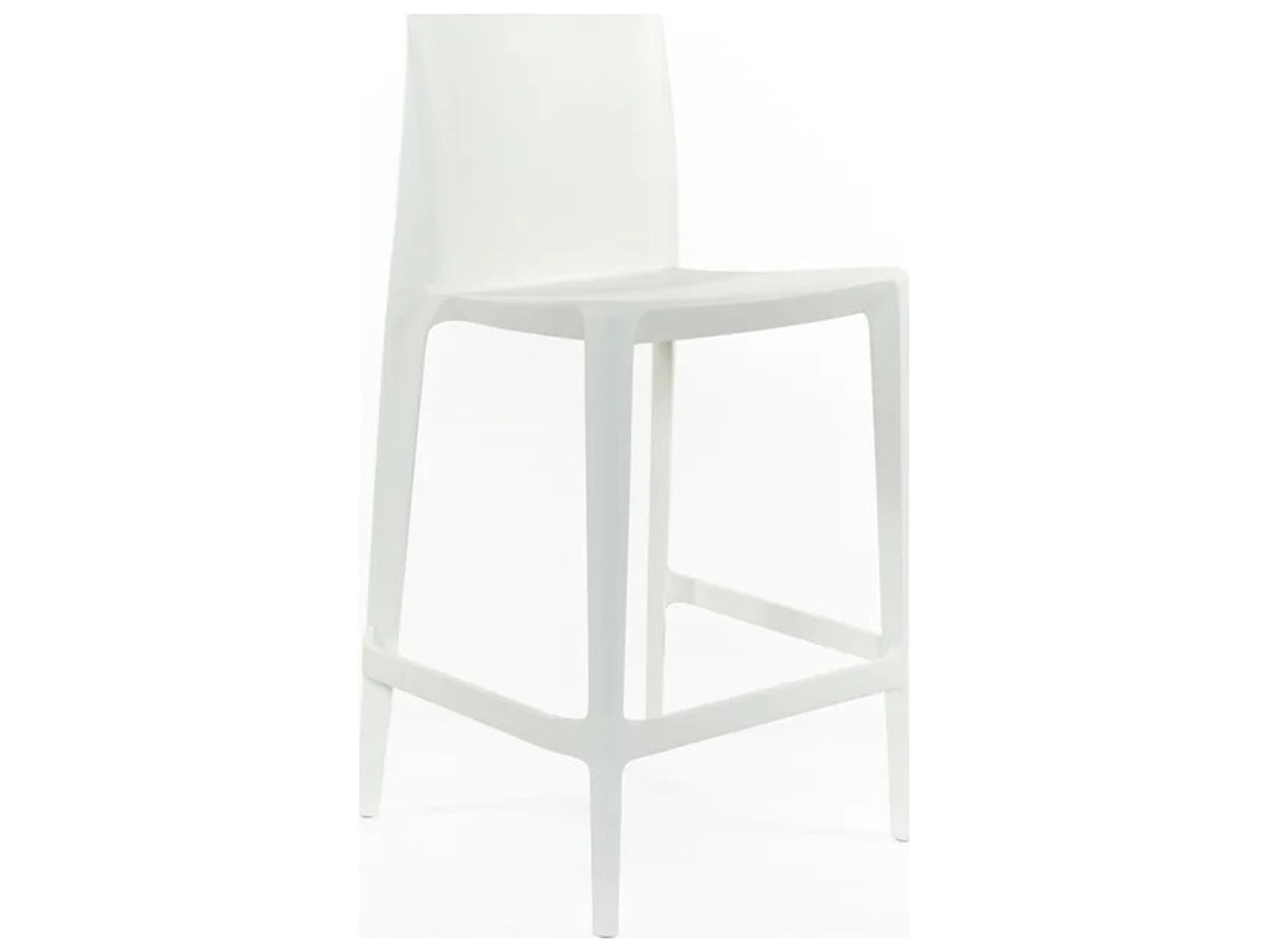 Heller Outdoor Bellini White Recycled Plastic Counter Stool - Pack of 2