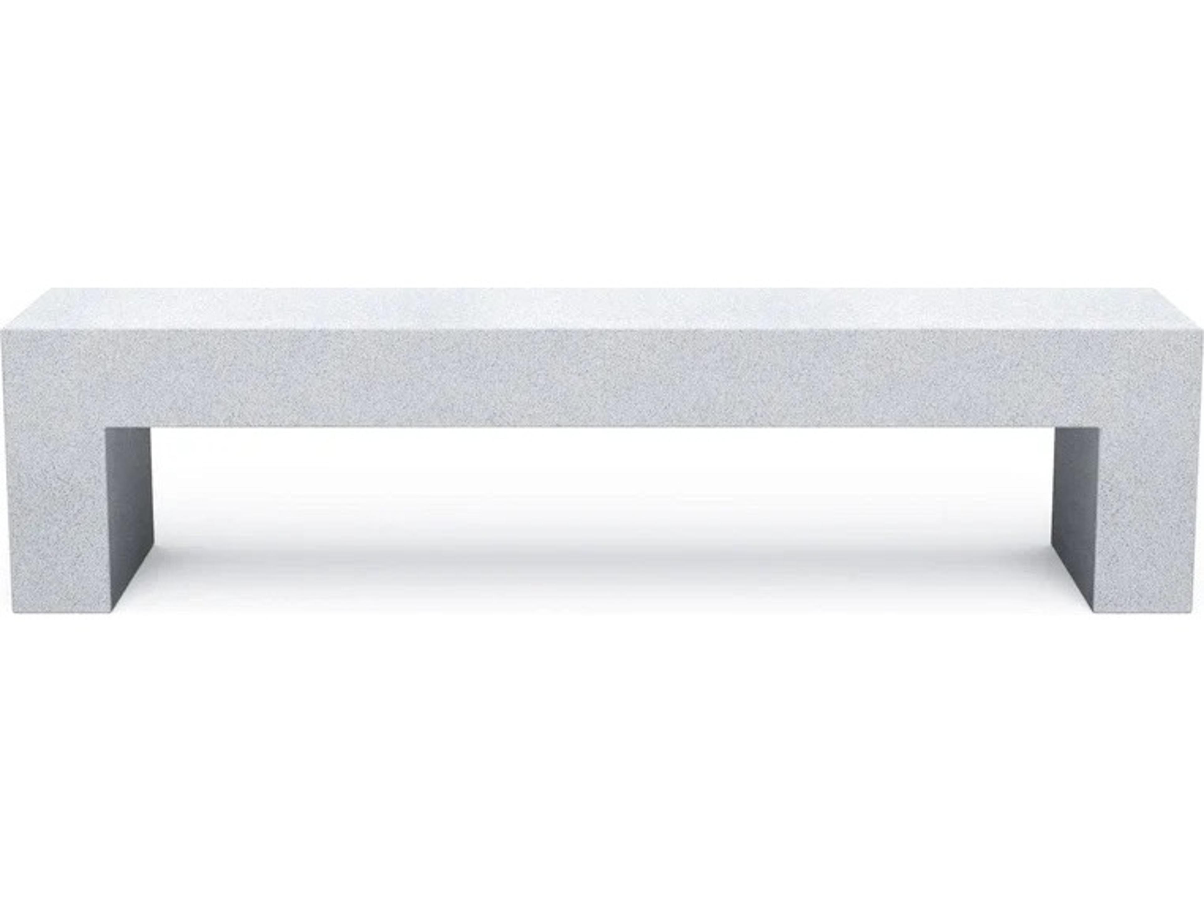 Heller Outdoor Vignelli Stoned Recycled Plastic Bench