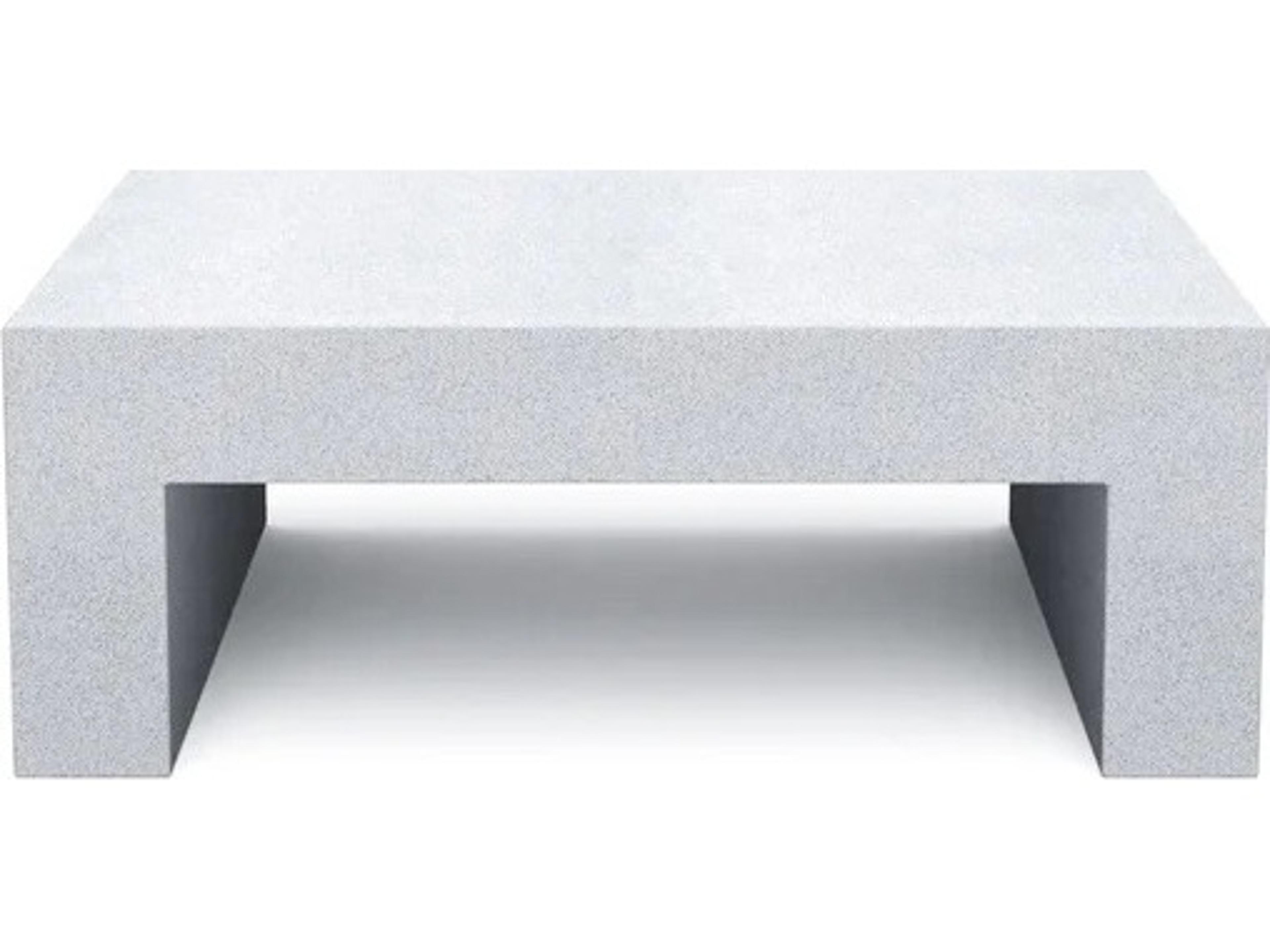 Heller Outdoor Vignelli Stoned Recycled Plastic Square Coffee Table
