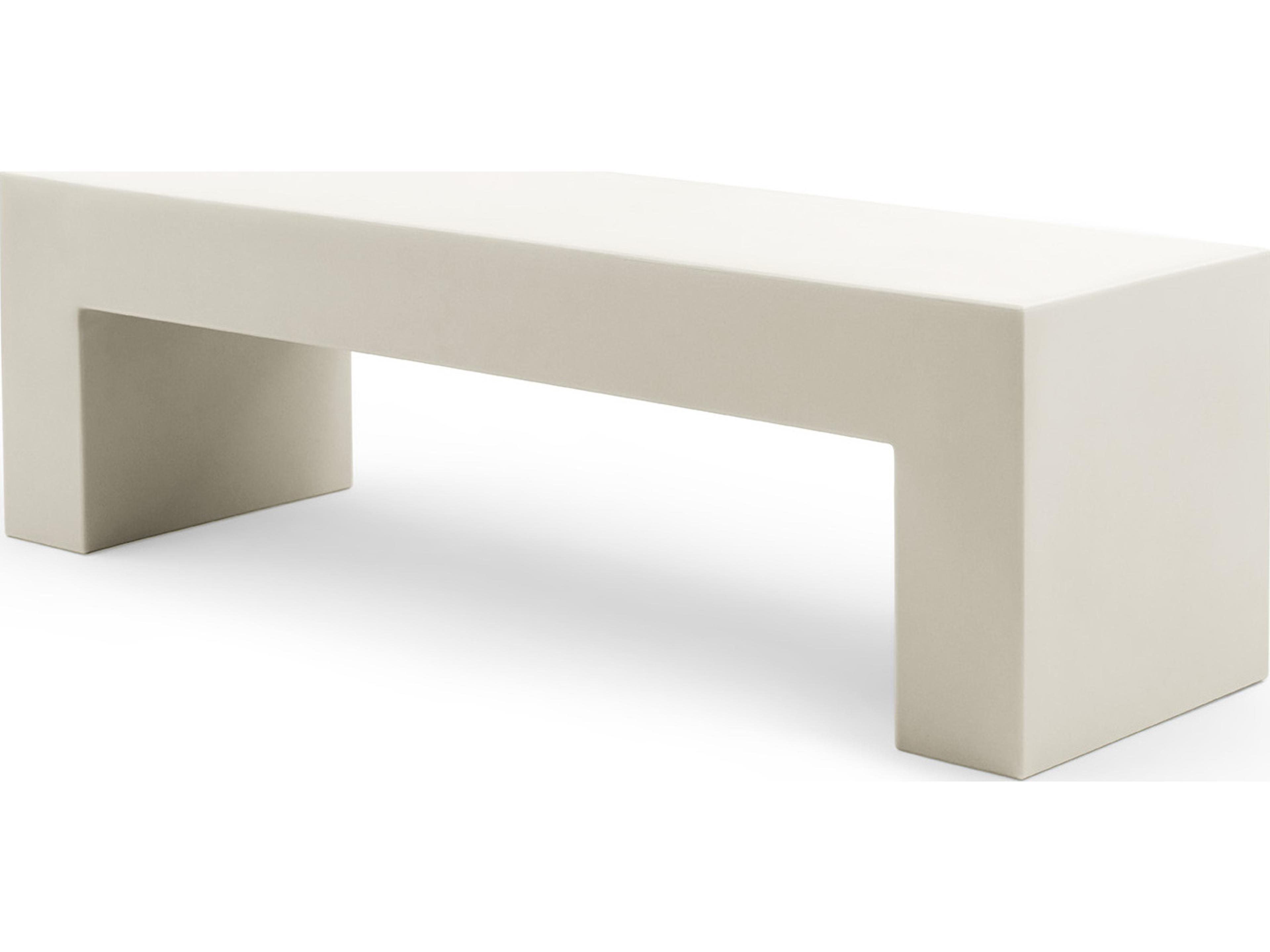 Heller Outdoor Vignelli Medium Bench - White