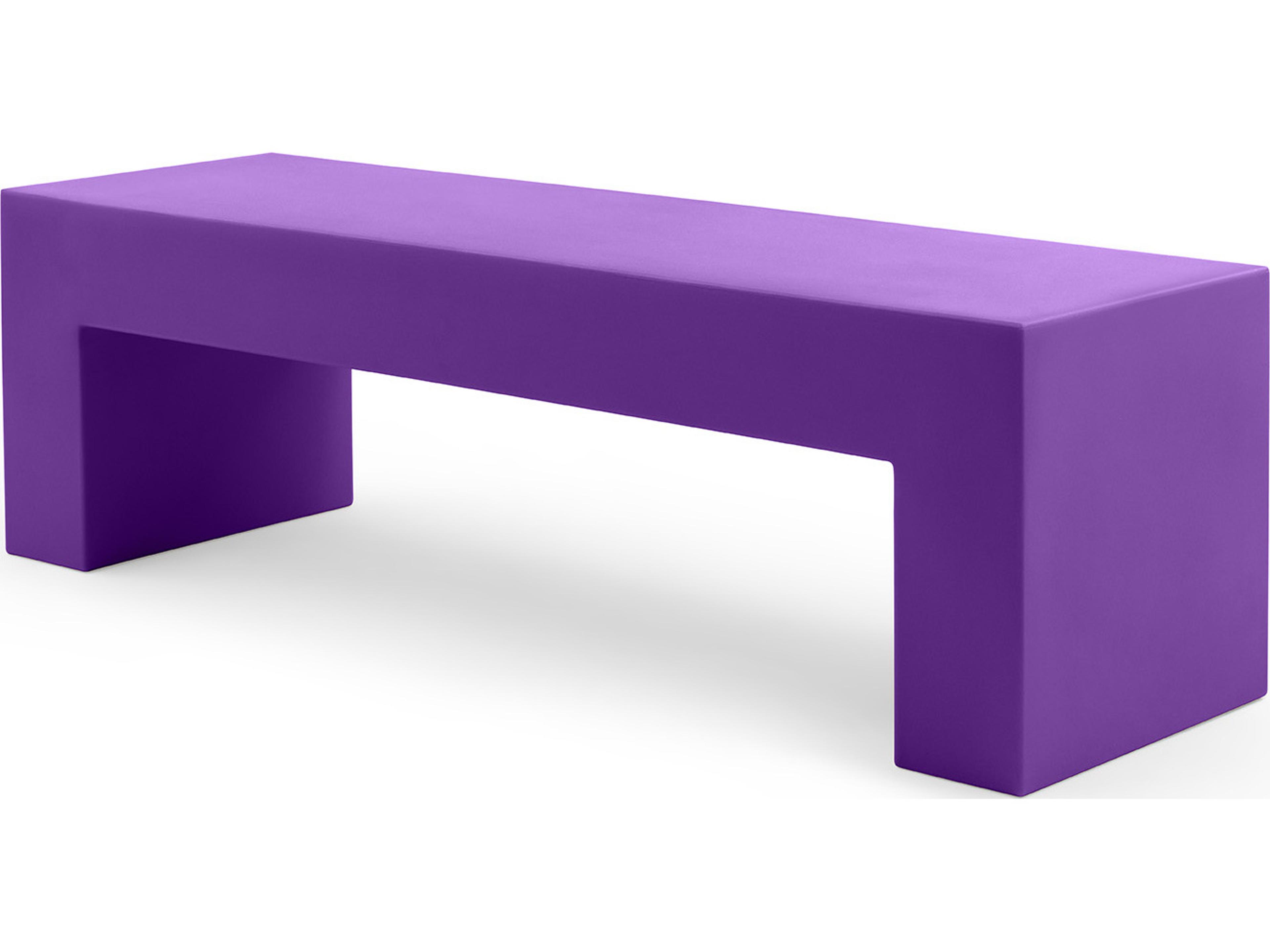 Heller Outdoor Vignelli Medium Bench - Purple