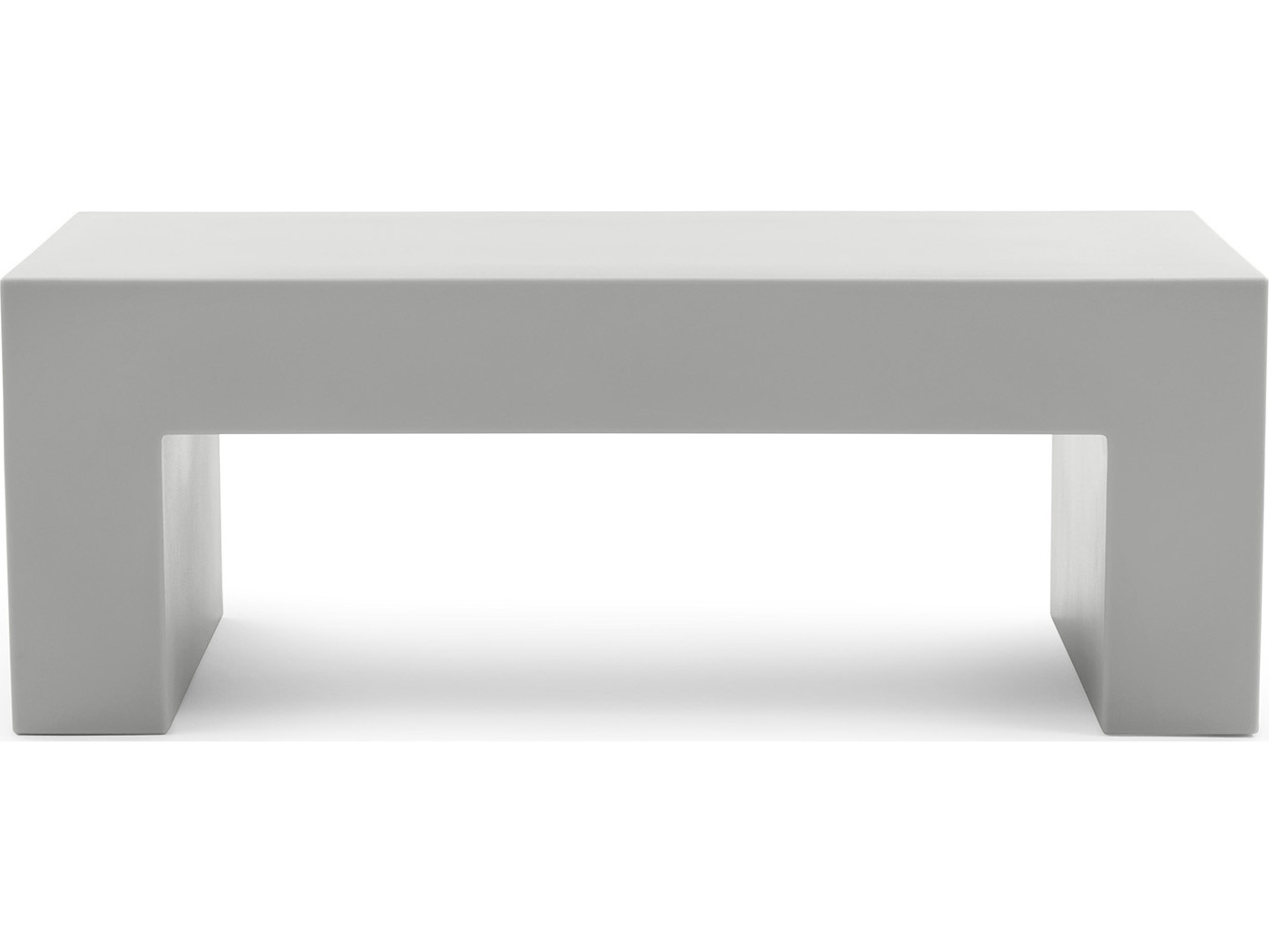 Heller Outdoor Vignelli Small Bench - Light Grey