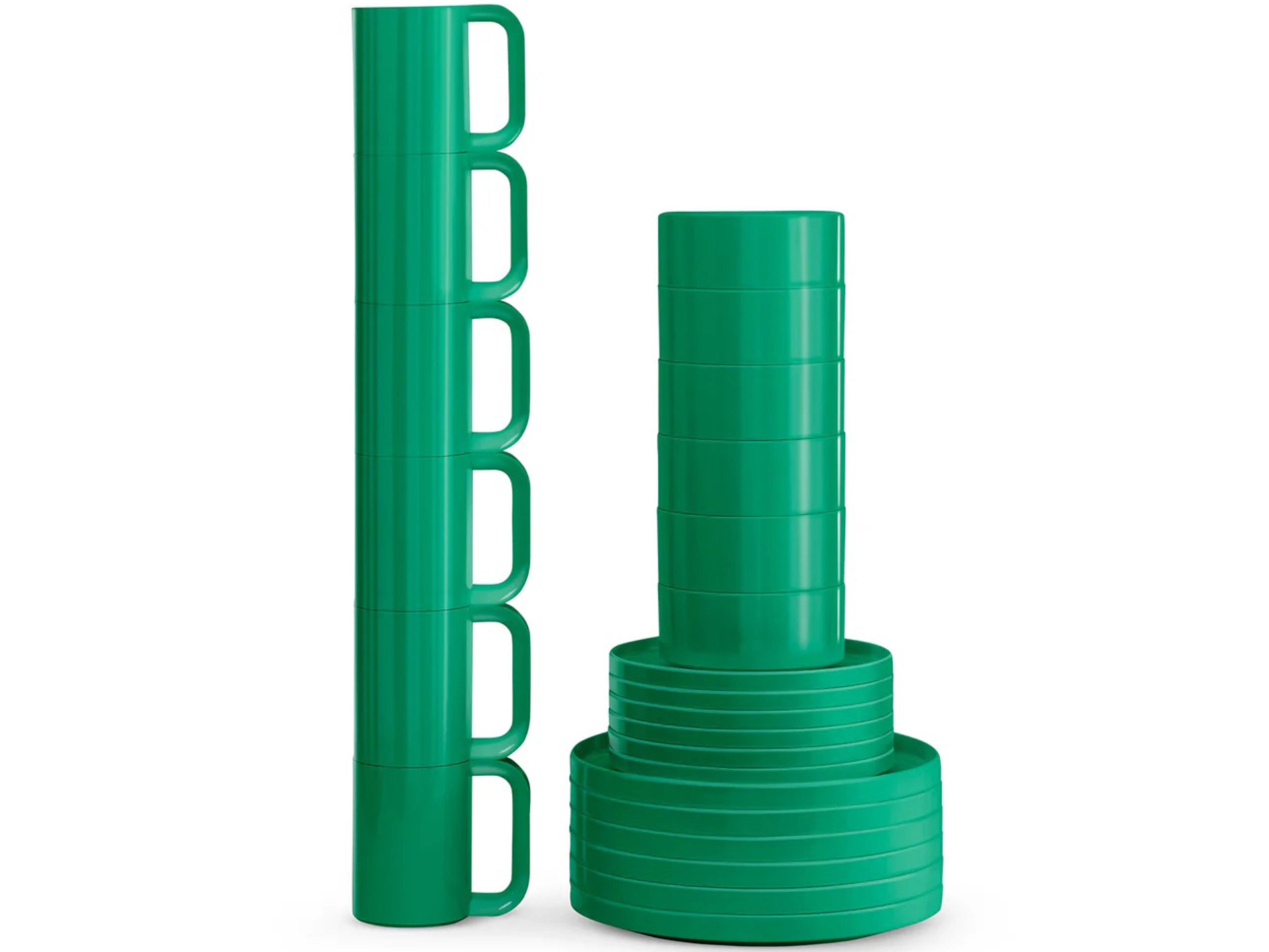 Heller Outdoor Max Green Dinnerware Kit 24 (6 dinner plates, 6 salad plates, 6 bowls, 6 mugs)