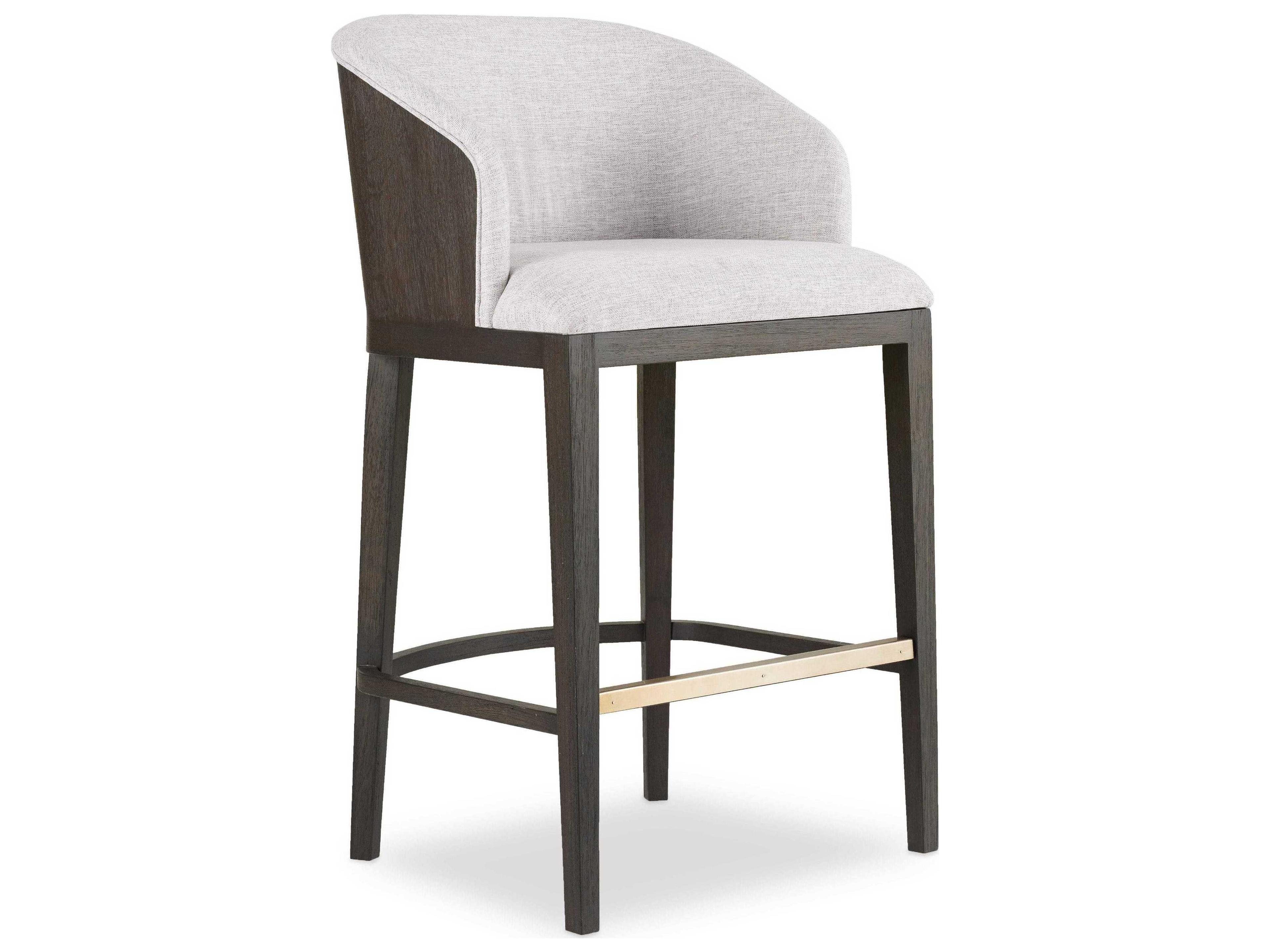 Hooker Furniture Curata Upholstered Oak Wood Montileu Opal With Midnight Bar Stool