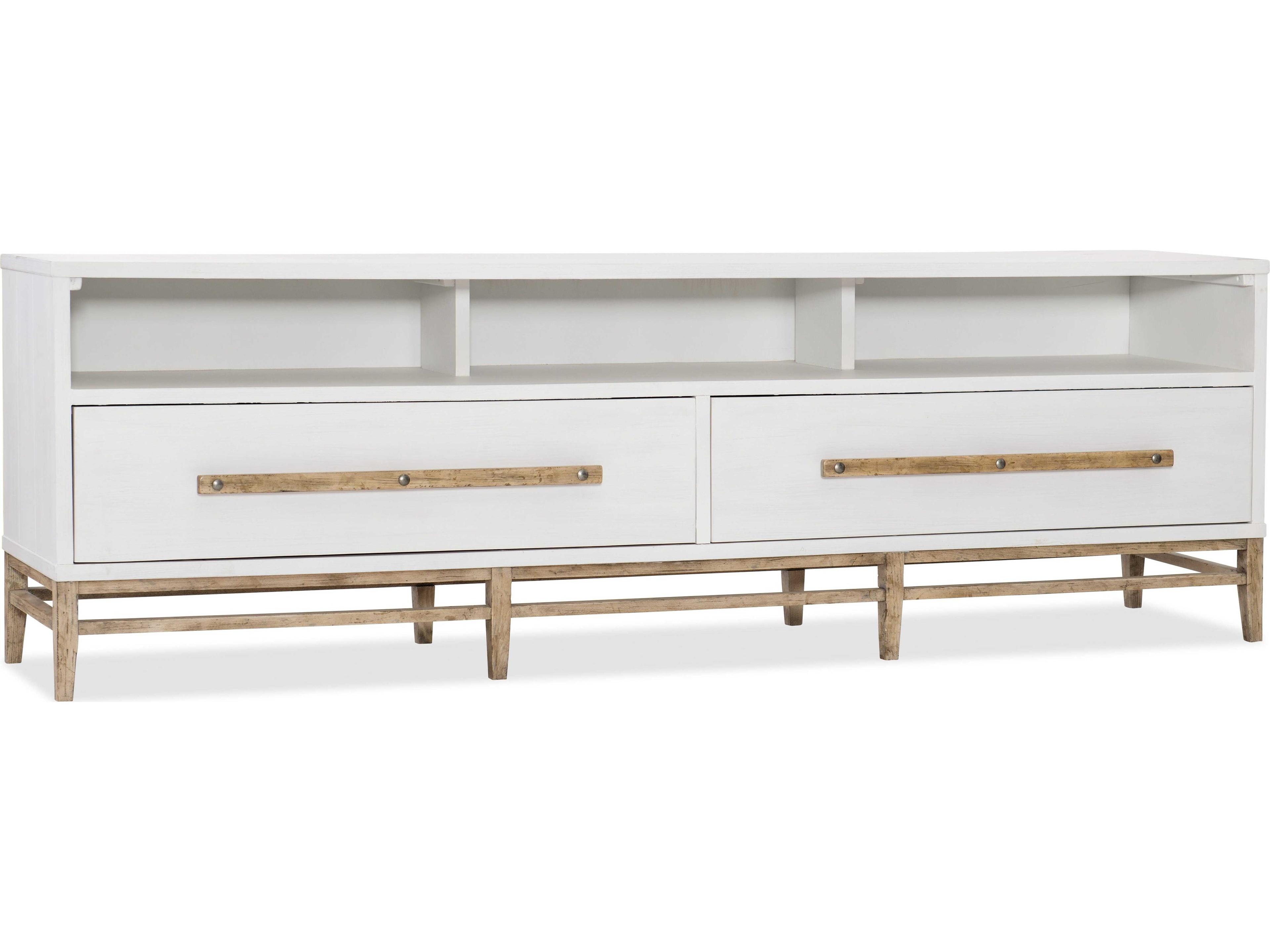 Luxecor Heritage Low 88" Hardwood White Media Console