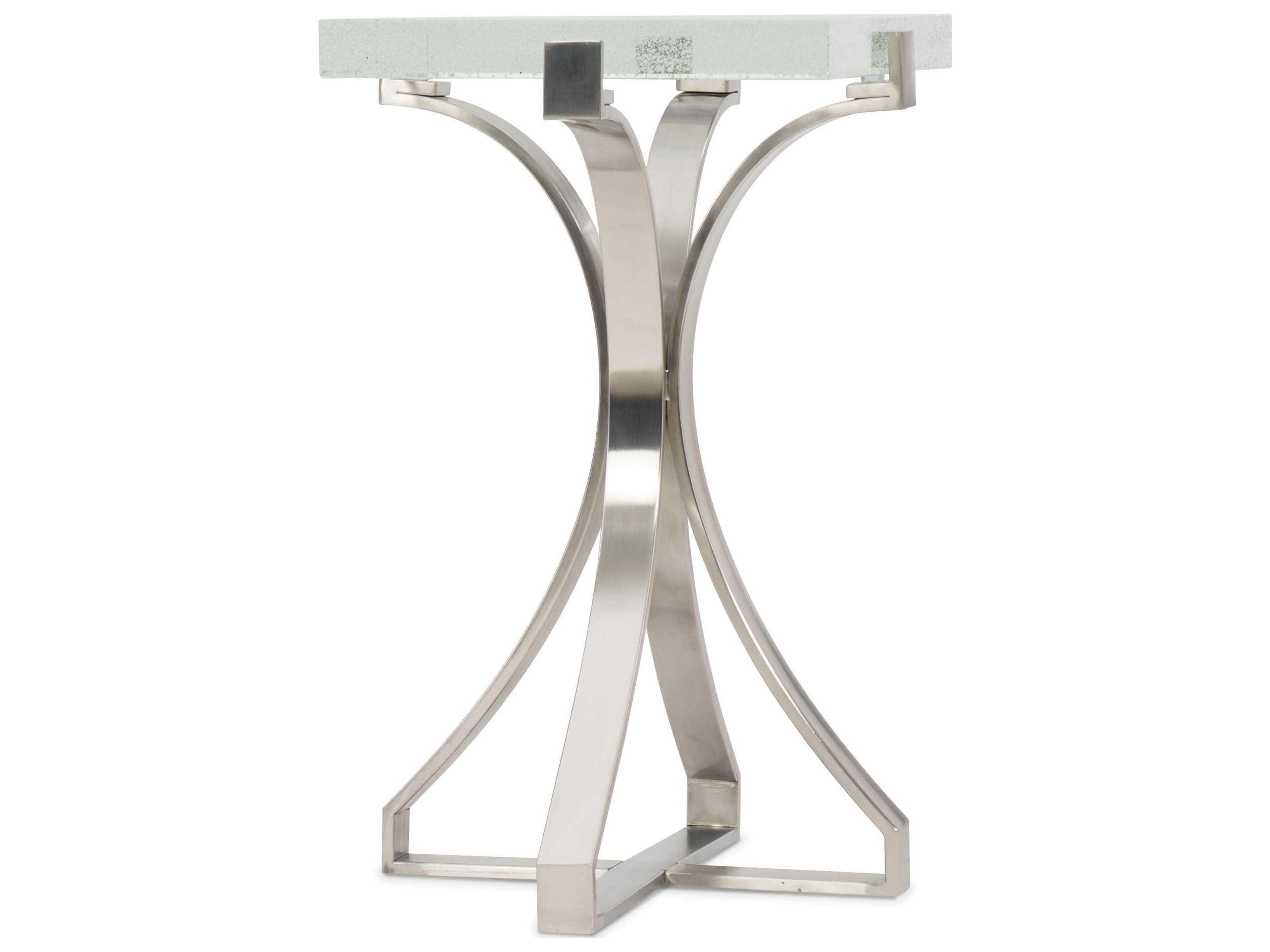 Hooker Furniture Bubble Square Clear Glass Chrome End Table