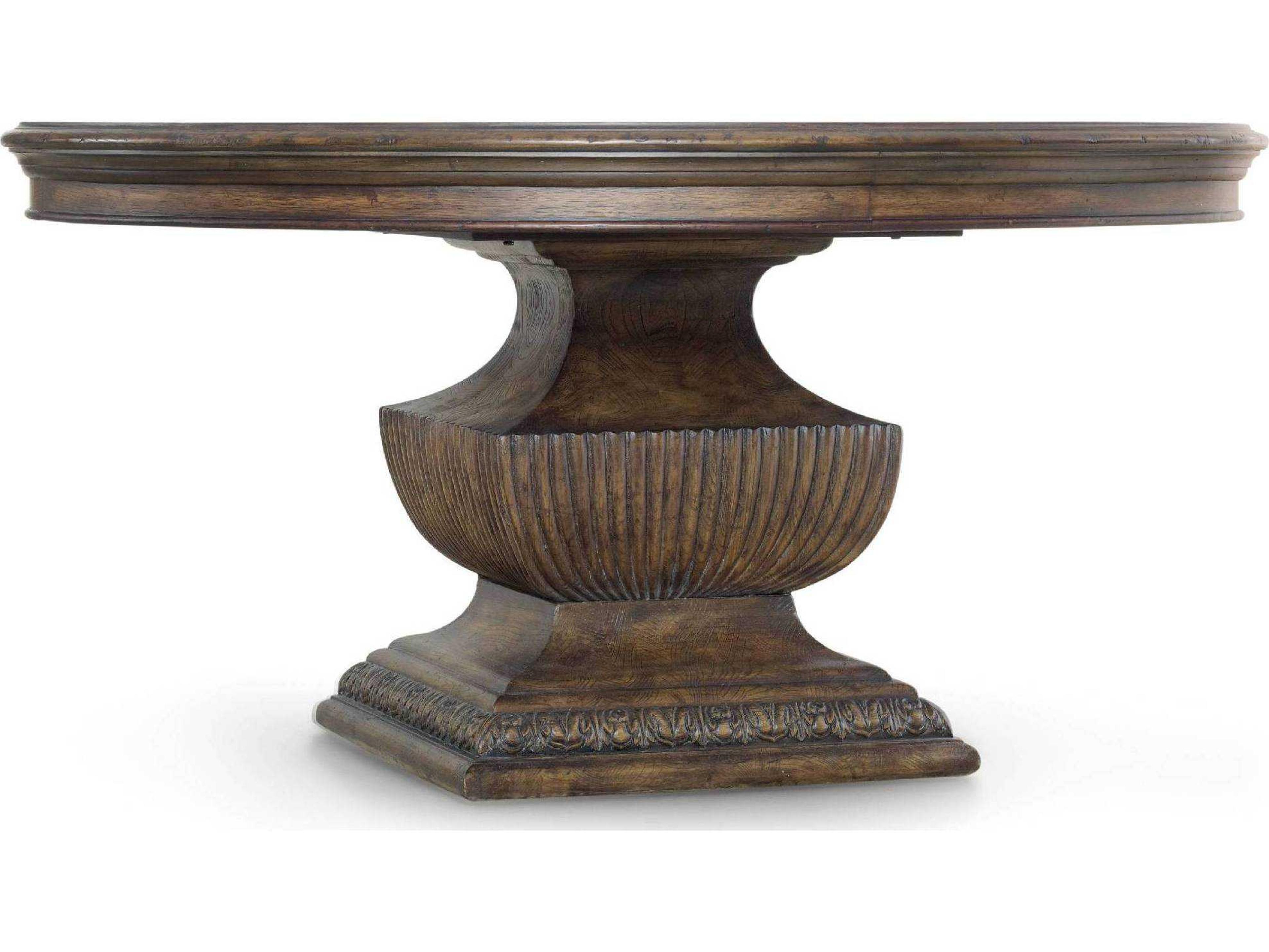 Hooker Furniture Rhapsody Round Wood Rustic Walnut Dining Table