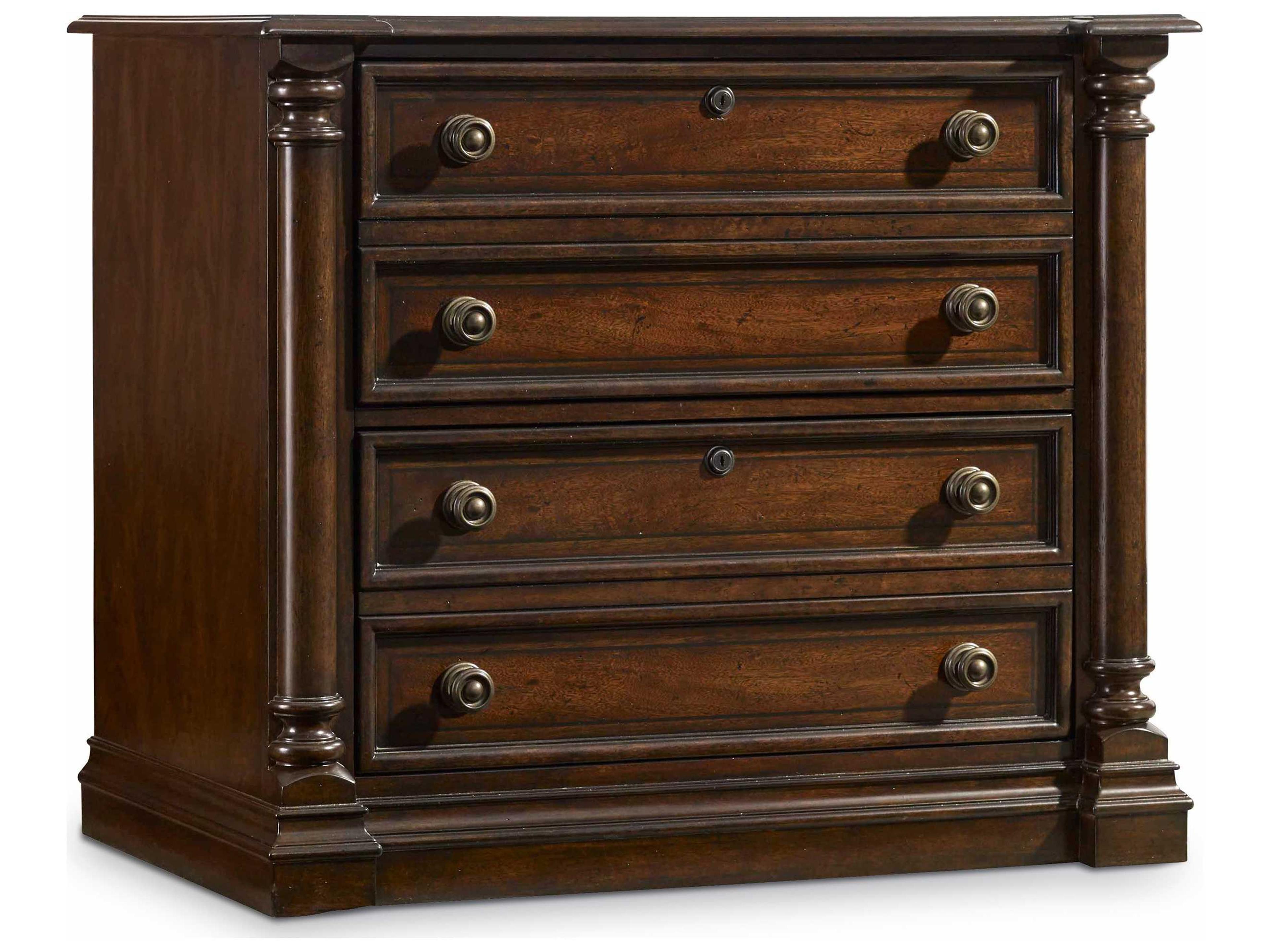 Hooker Furniture Leesburg Rich Dark Wood File Cabinet