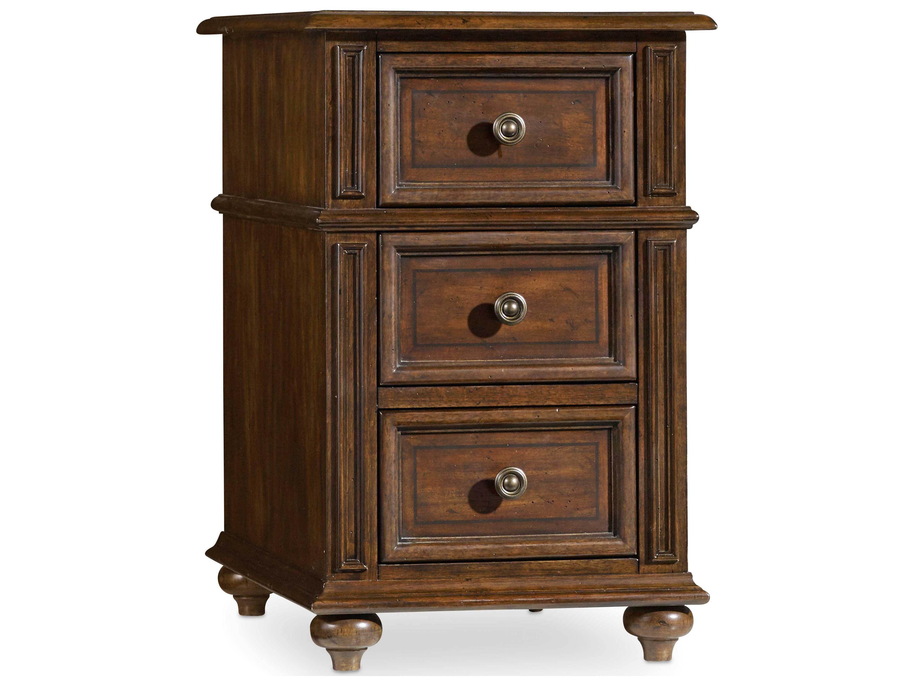 Hooker Furniture Leesburg Chairside Rectangular Features A Rich Dark Wood End Table