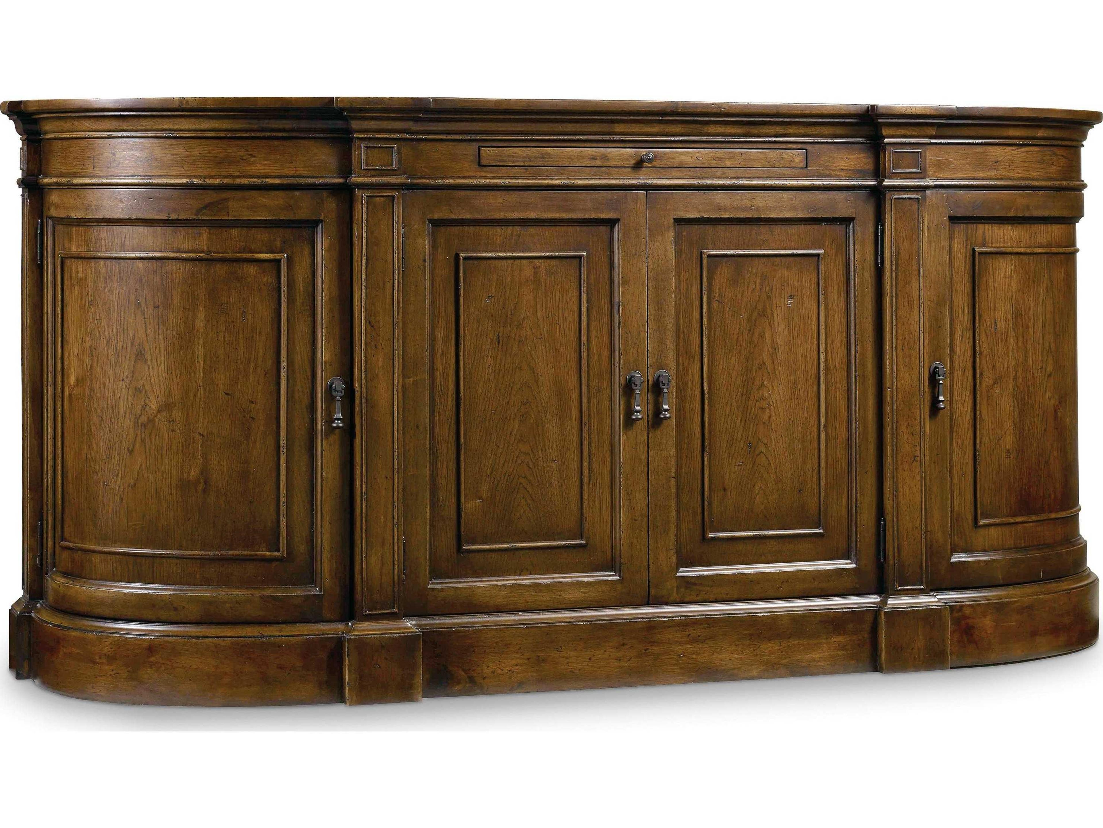 Hooker Furniture Archivist 80" Rubberwood Bluestone Top With Pecky Pecan Sideboard