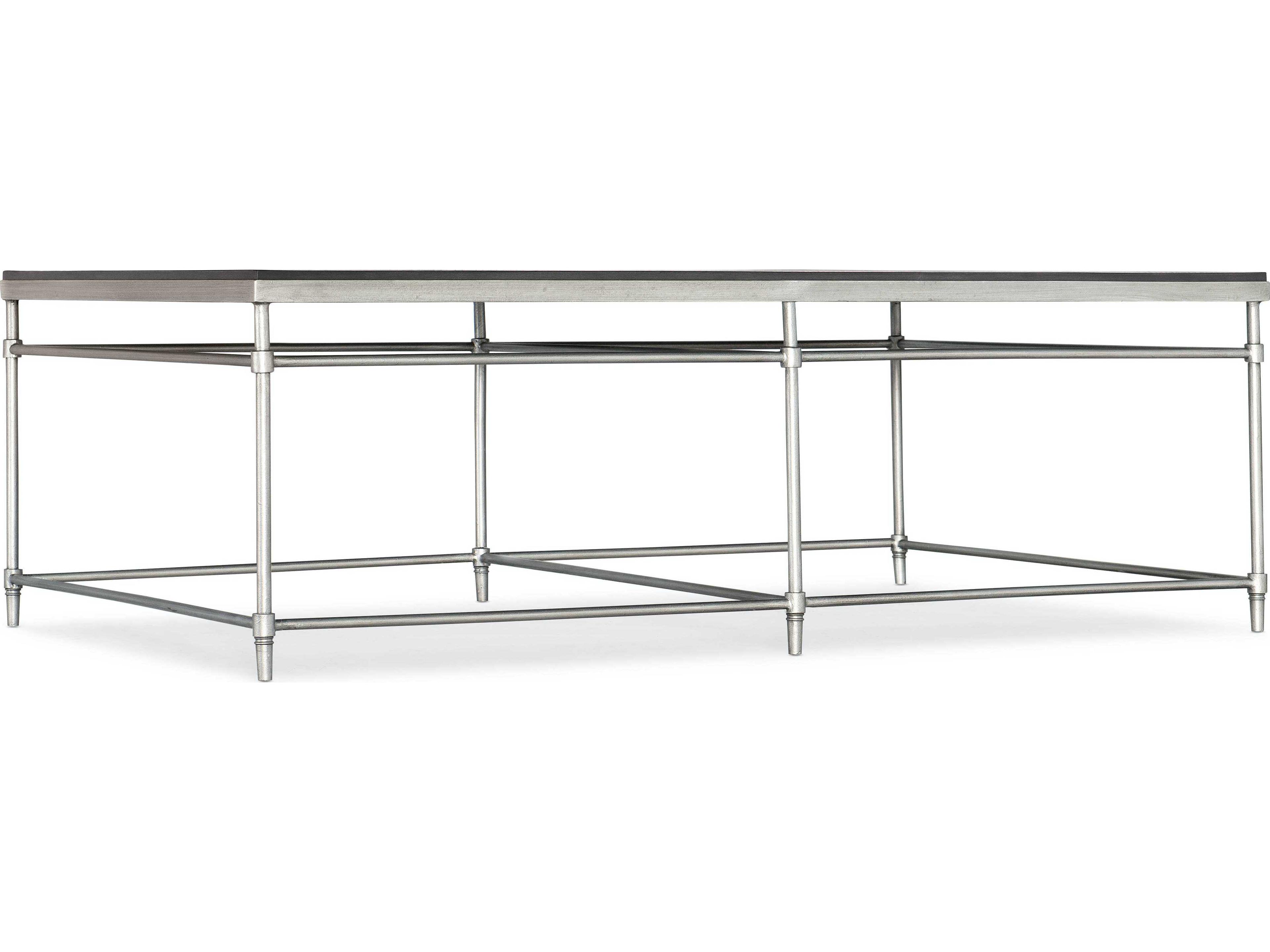 Hooker Furniture St Armand Rectangular Wood Black Brushed Pewter Cocktail Table