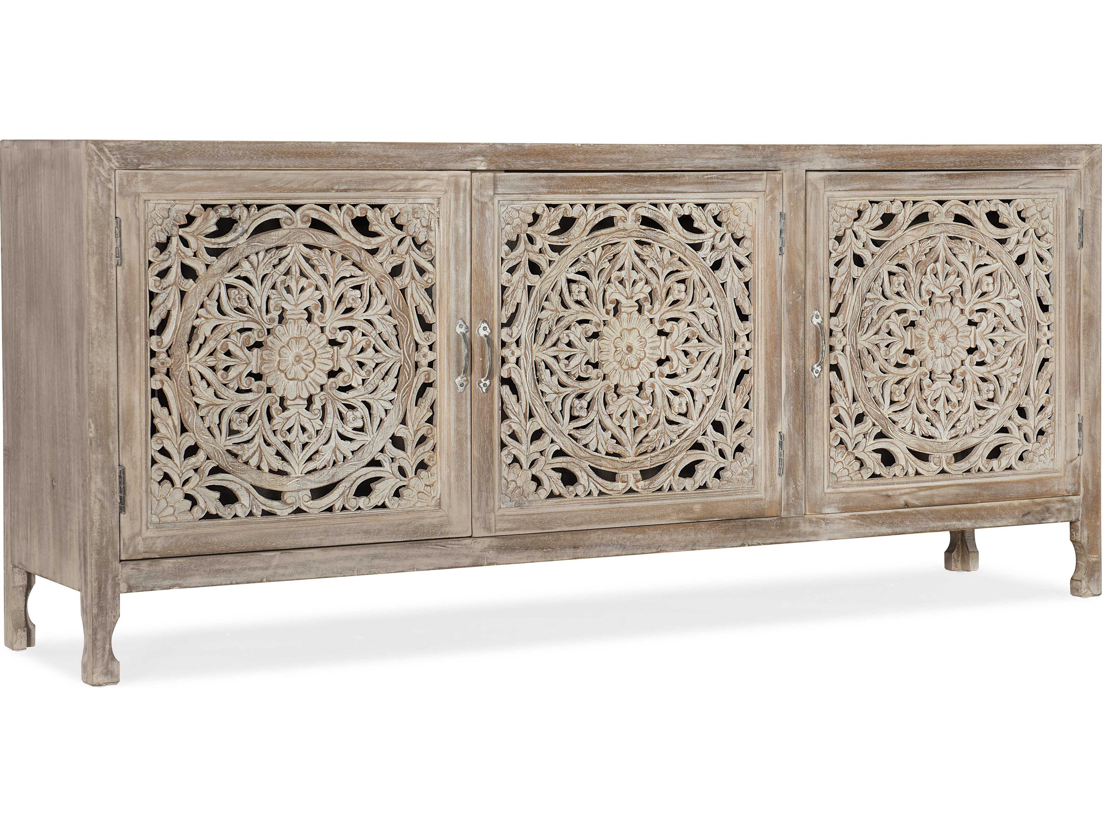 Luxecor 80" Hardwood Light Wood Media Console