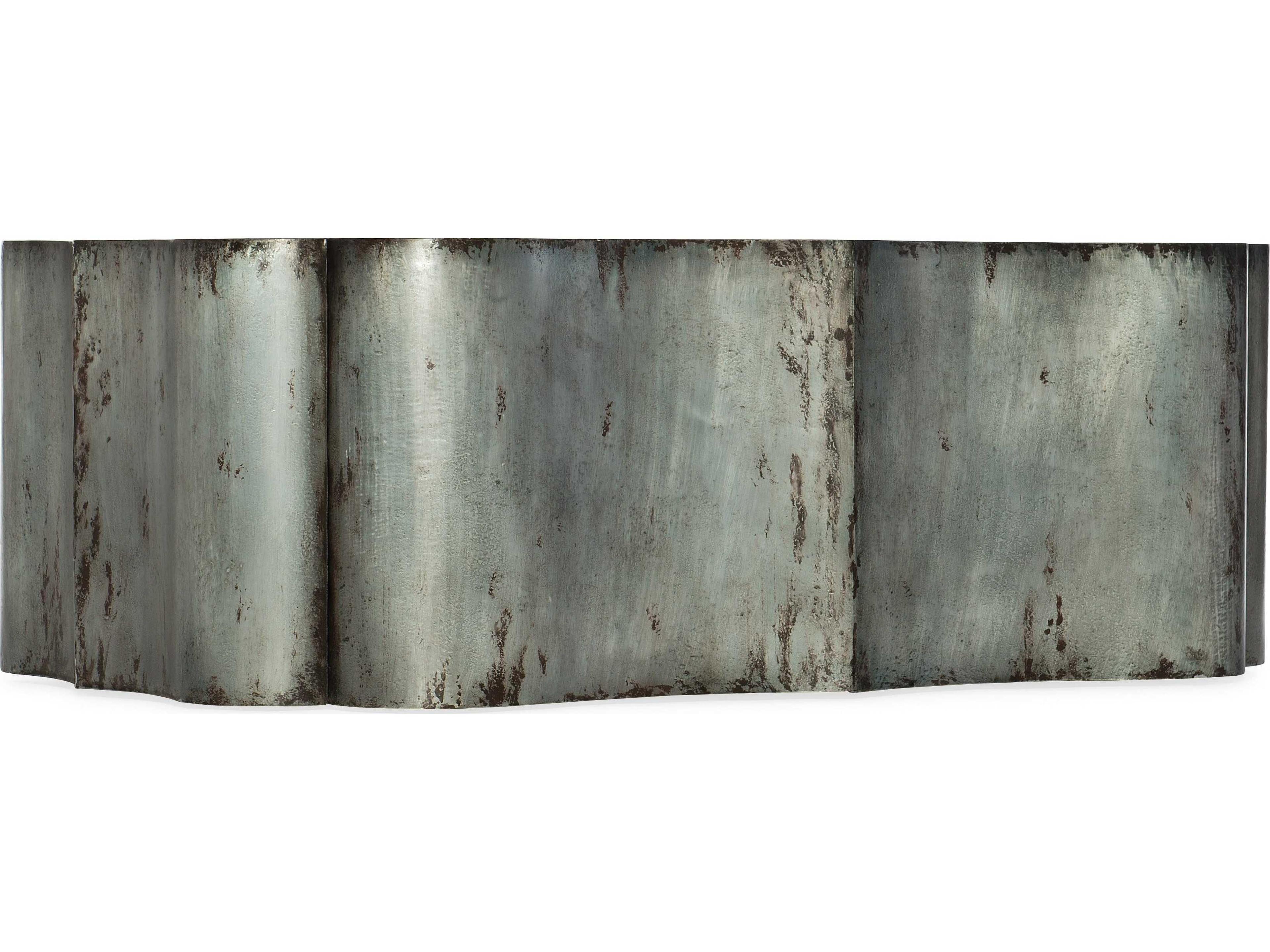 Luxecor Heritage Rectangular Metal Gray Cocktail Table