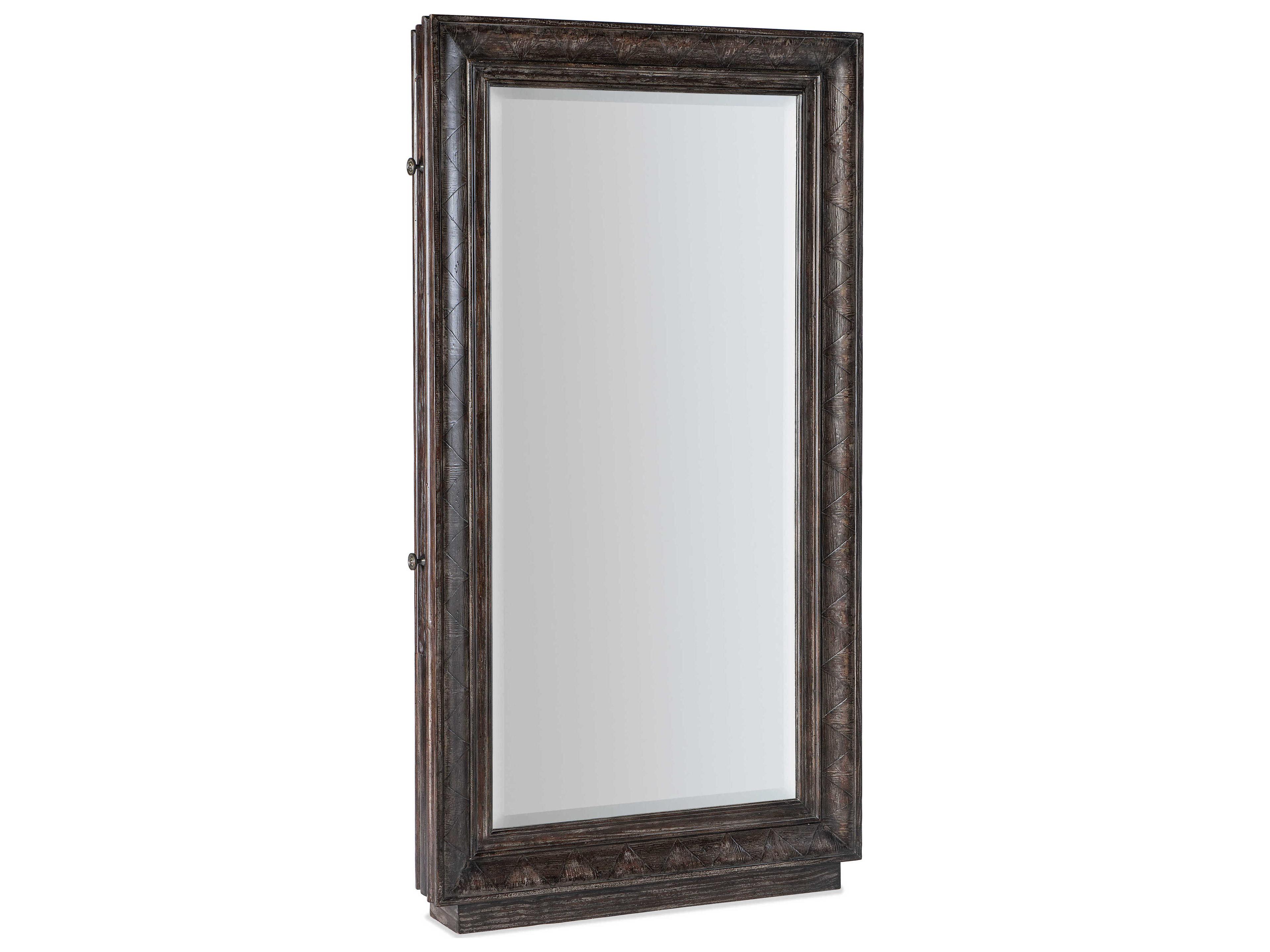 Hooker Furniture Traditions Rectangular Floor Mirror with Hidden Jewelry Storage
