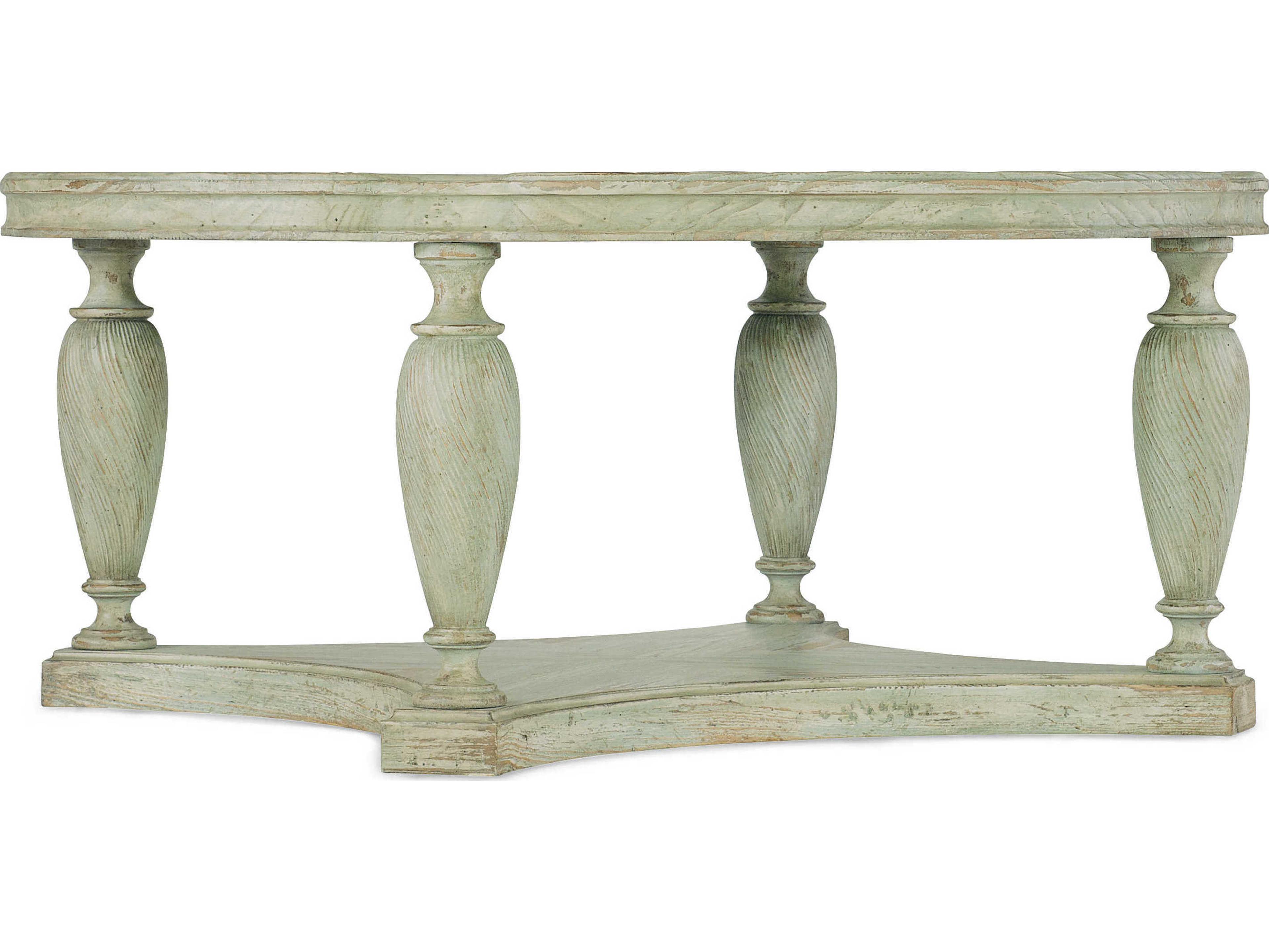 Hooker Furniture Traditions Round Wood Pistachio Cocktail Table