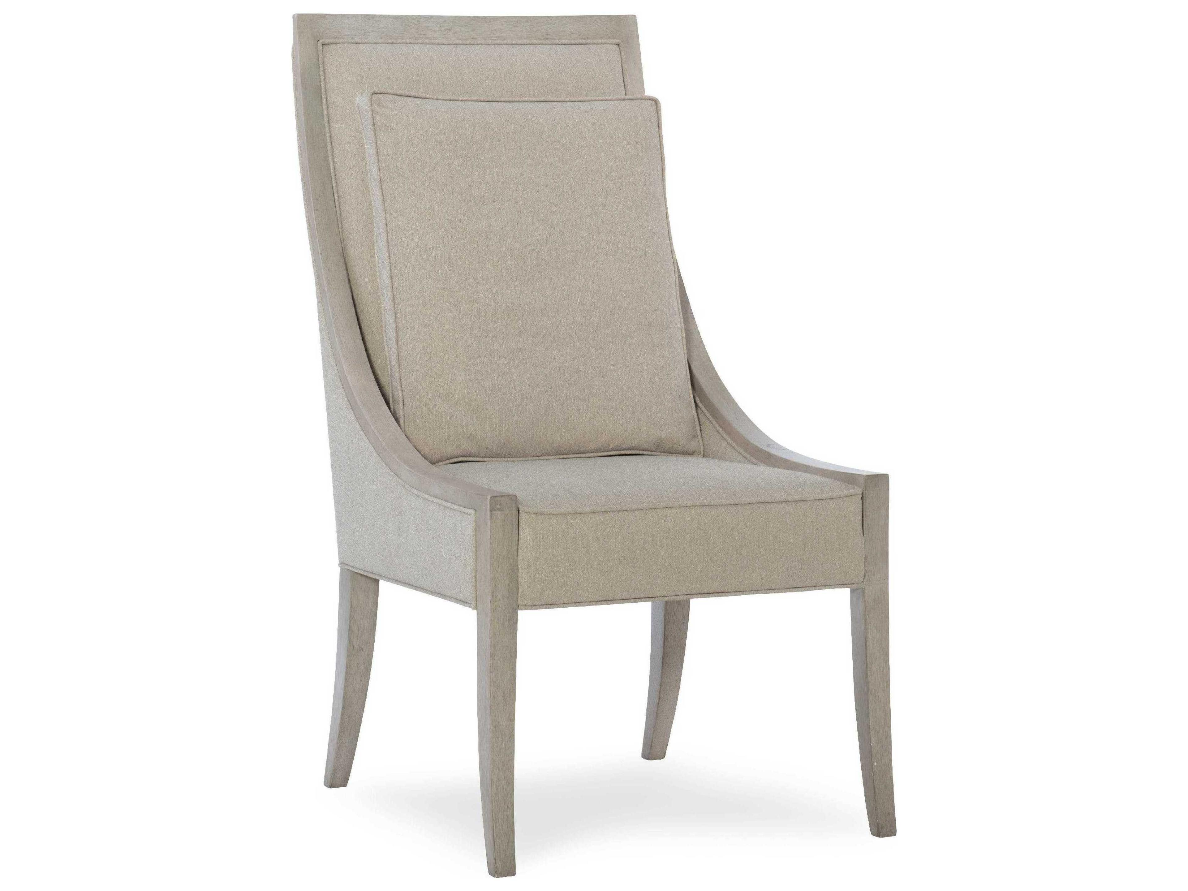 Hooker Furniture Elixir Rubberwood Gray Upholstered Side Dining Chair