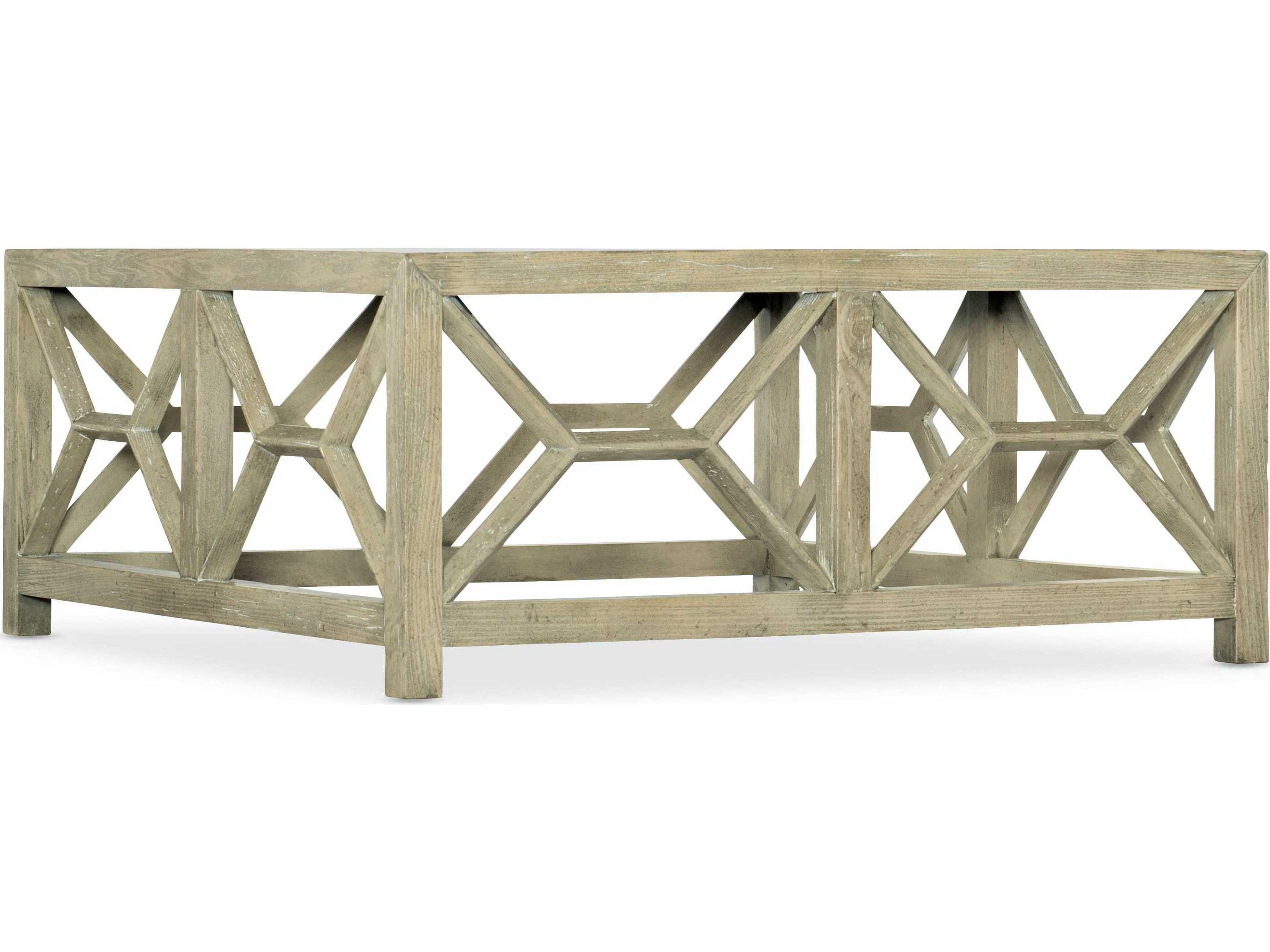 Hooker Furniture Surfrider Square Stone Driftwood Cocktail Table